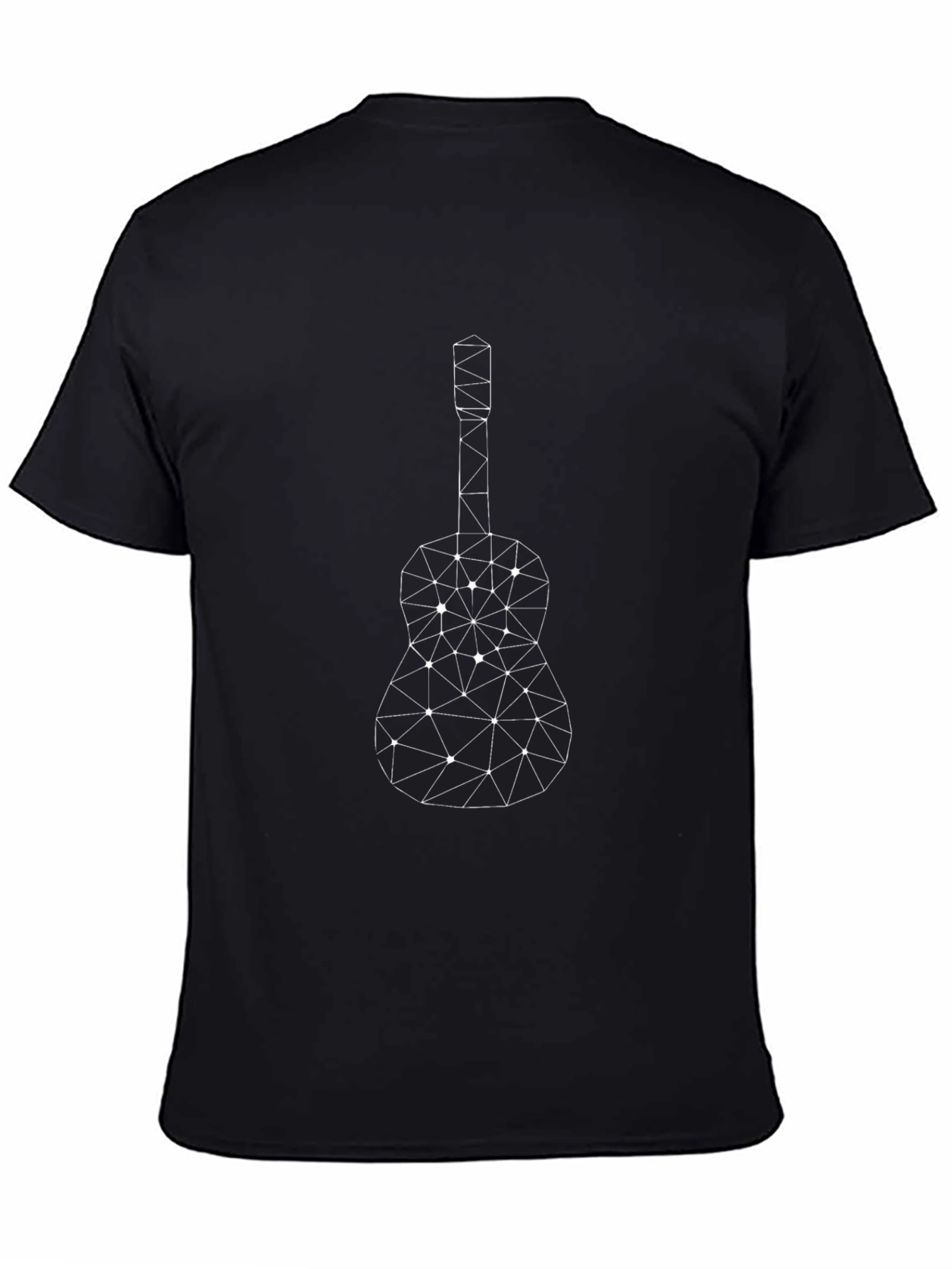 Geometric Guitar Black T-Shirt