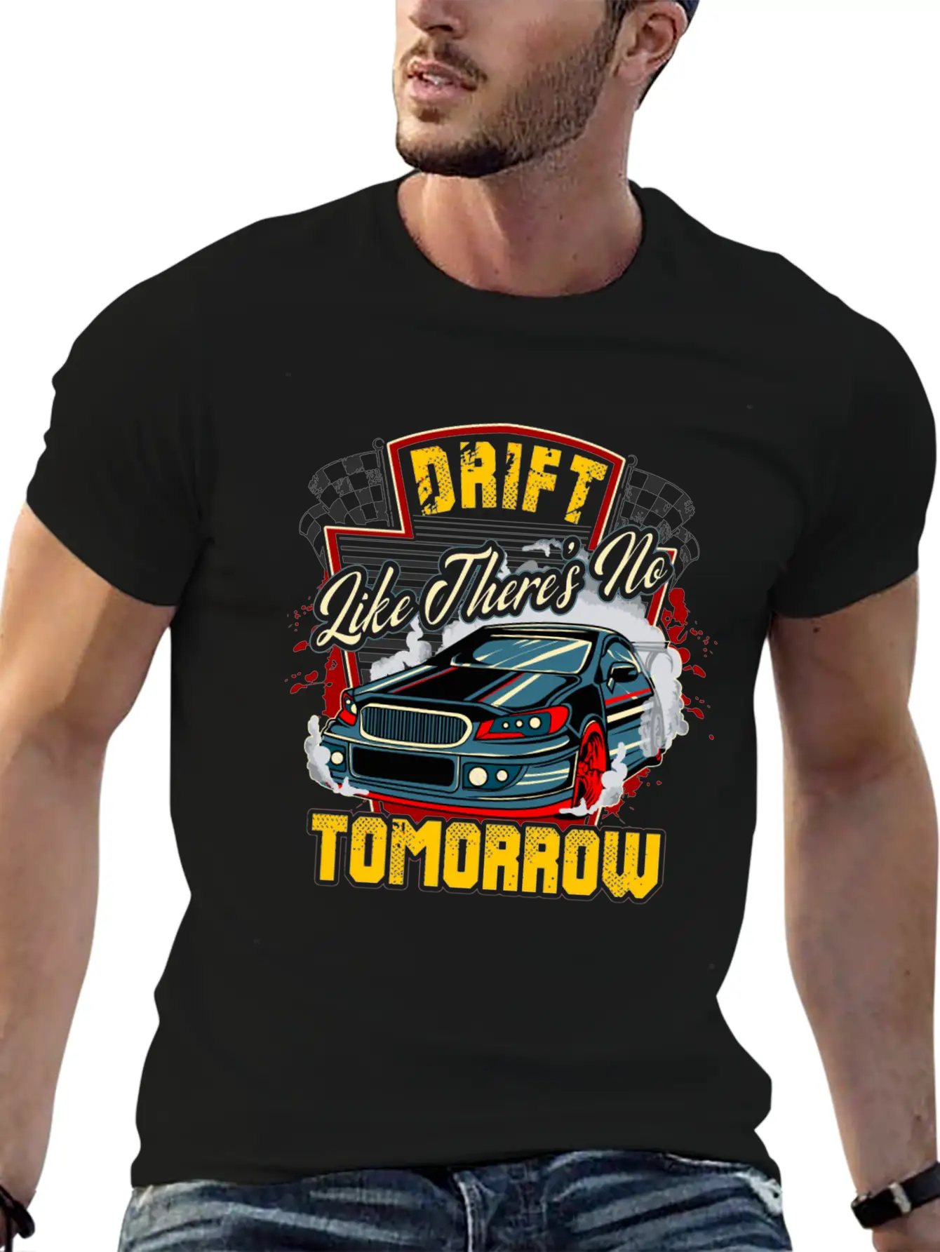 Car Drifting Competition Quote Muscle Cars For Men Stylish Everyday T-Shirt – Unisex Basic Cotton Tee