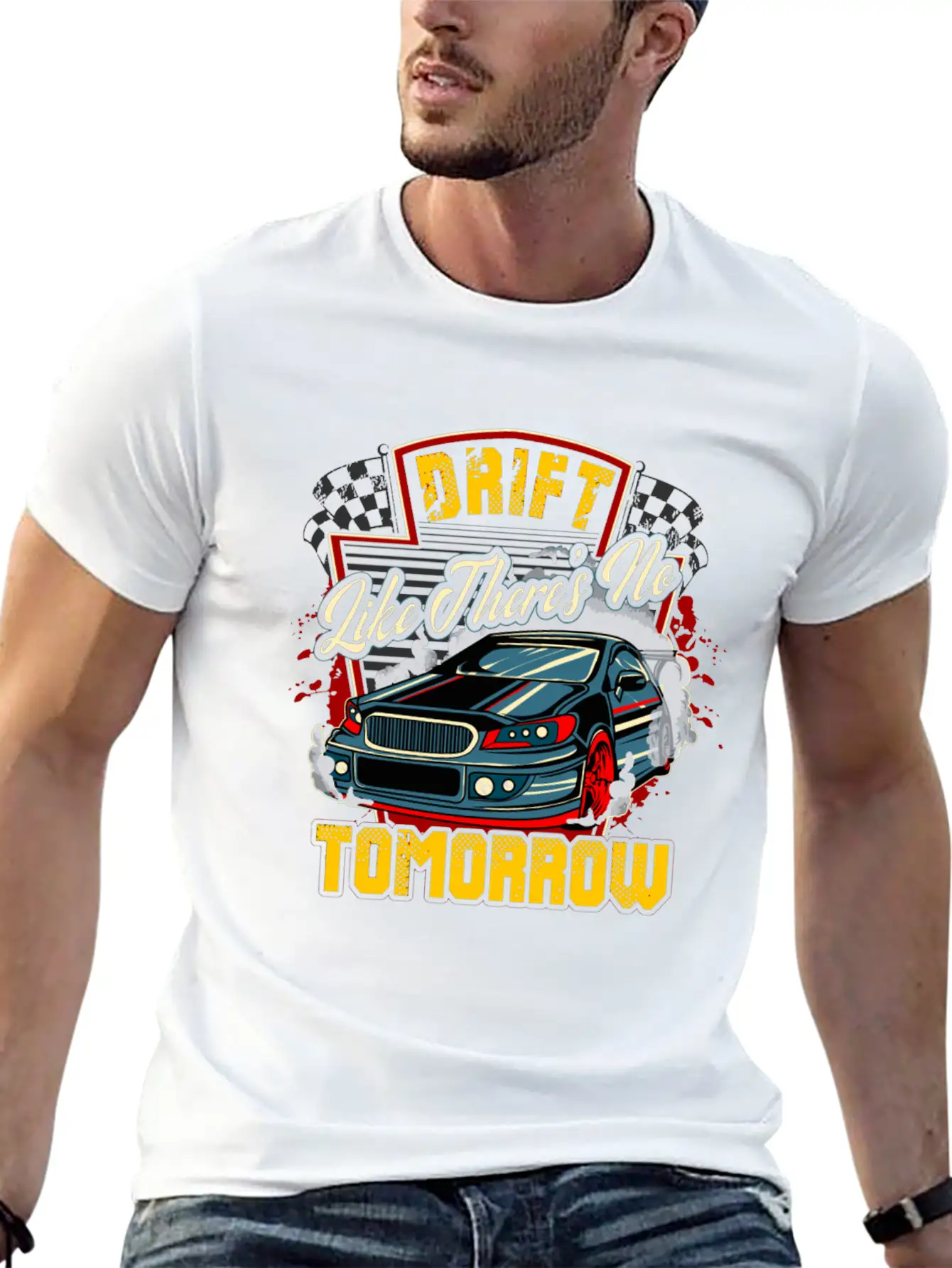 Car Drifting Competition Quote Muscle Cars For Men Stylish Everyday T-Shirt – Unisex Basic Cotton Tee