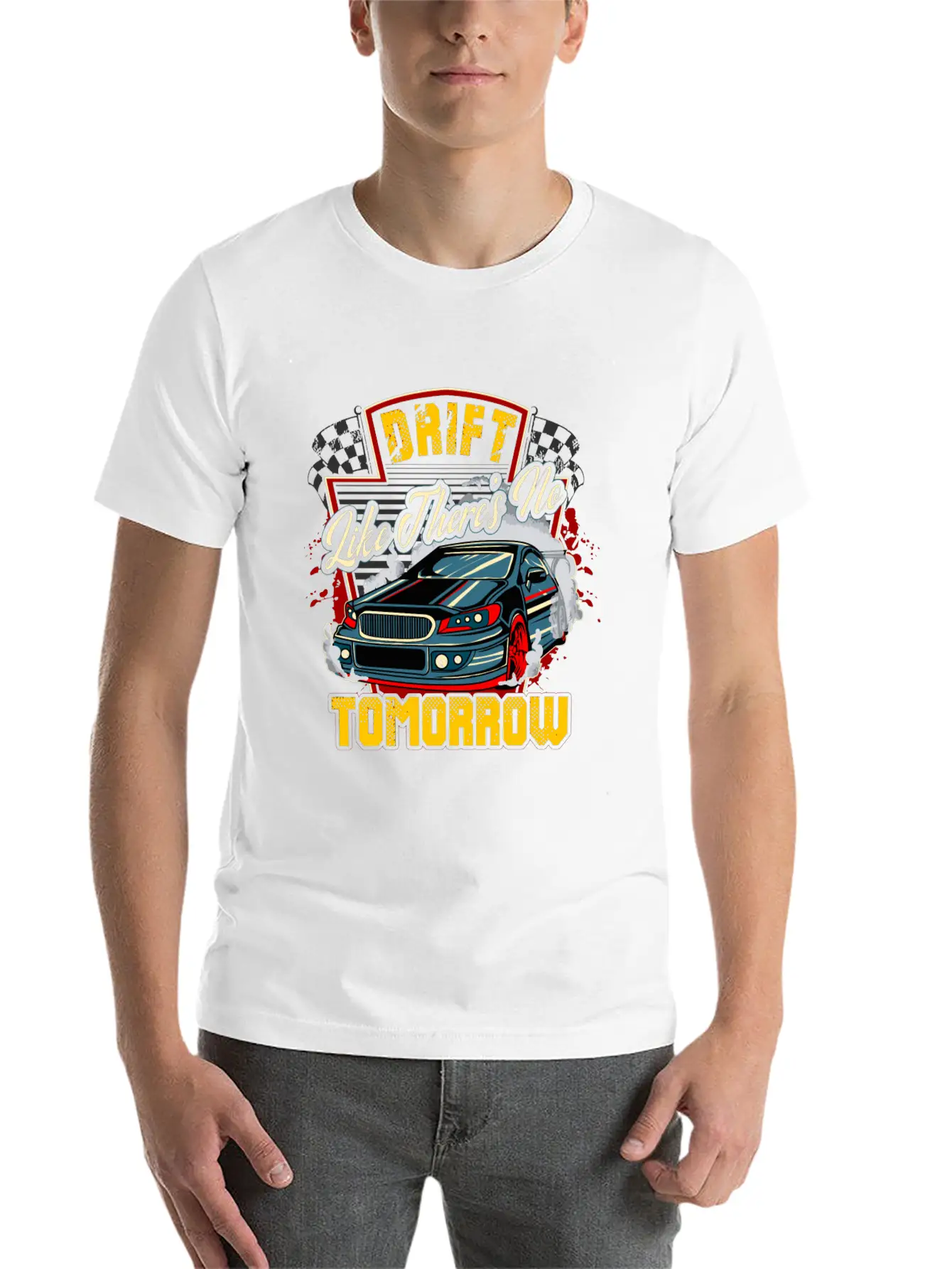 Car Drifting Competition Quote Muscle Cars For Men Stylish Everyday T-Shirt – Unisex Basic Cotton Tee