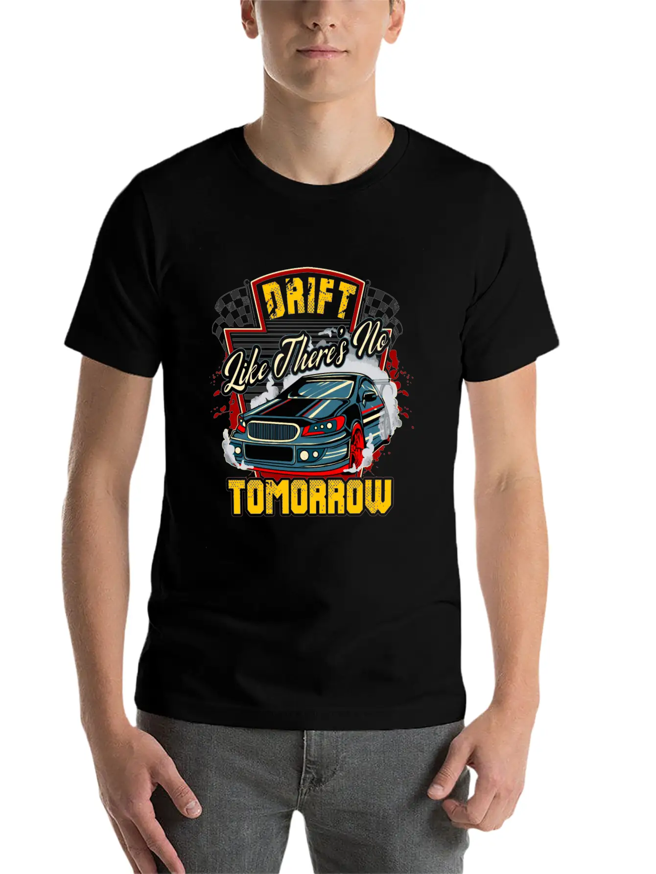 Car Drifting Competition Quote Muscle Cars For Men Stylish Everyday T-Shirt – Unisex Basic Cotton Tee