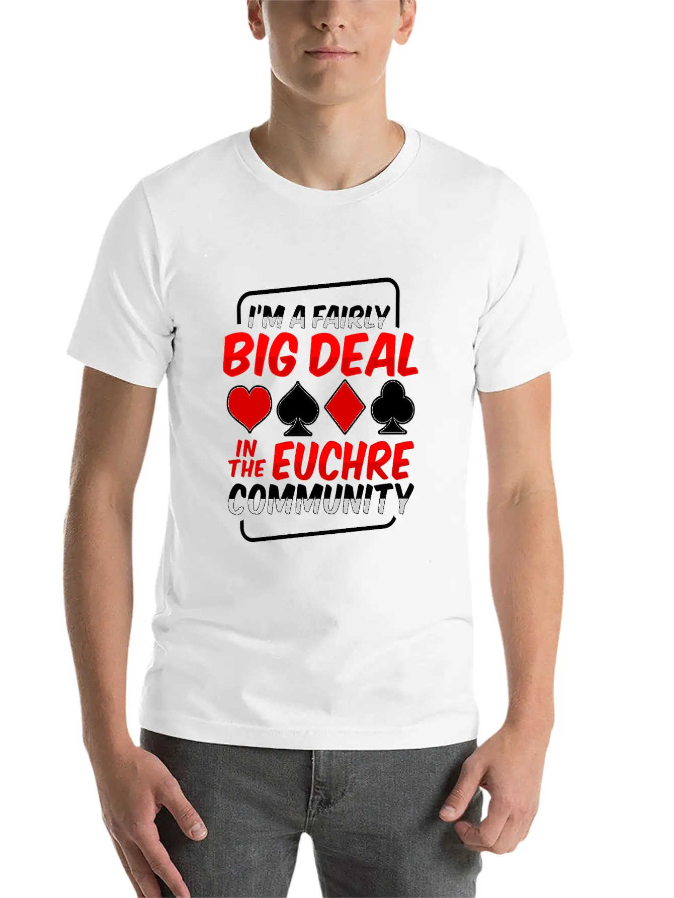 Card Game Euchre Tournament Design For A Euchre Unisex Short Sleeve Soft Cotton T-Shirt – Casual Everyday Wear