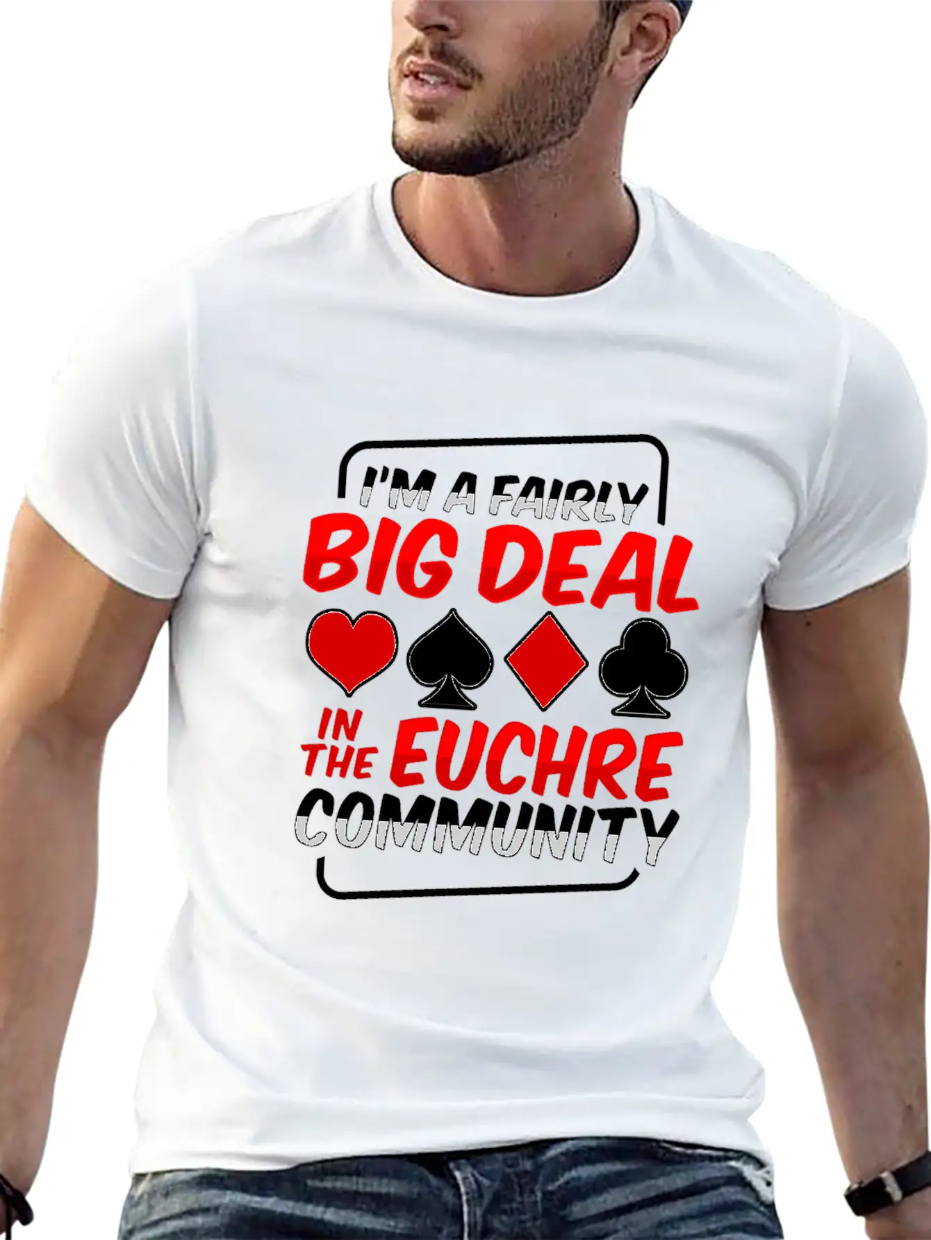 Card Game Euchre Tournament Design For A Euchre Unisex Short Sleeve Soft Cotton T-Shirt – Casual Everyday Wear
