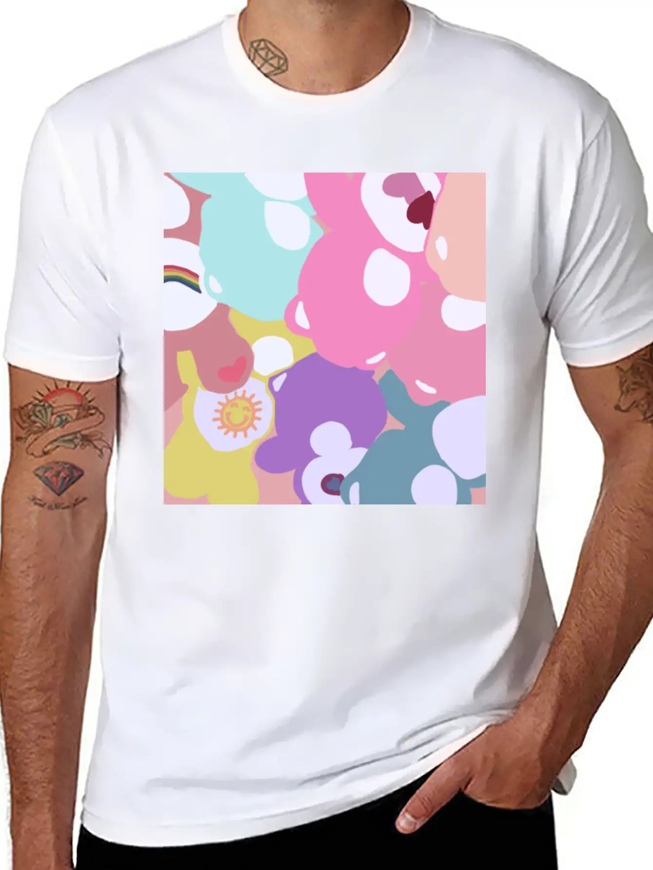 Care Bears Unisex Short Sleeve Soft Cotton T-Shirt – Casual Everyday Wear