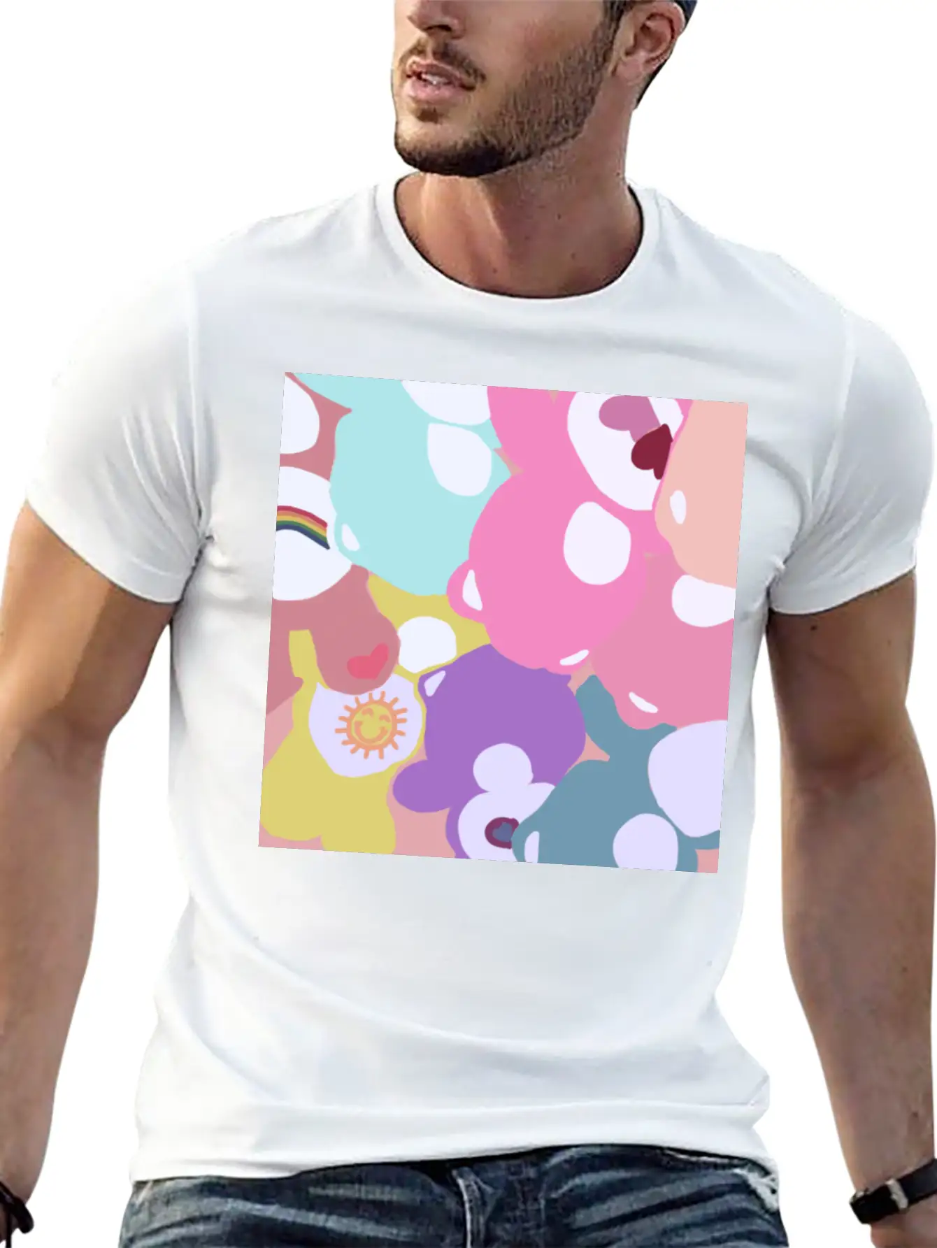 Care Bears Unisex Short Sleeve Soft Cotton T-Shirt – Casual Everyday Wear