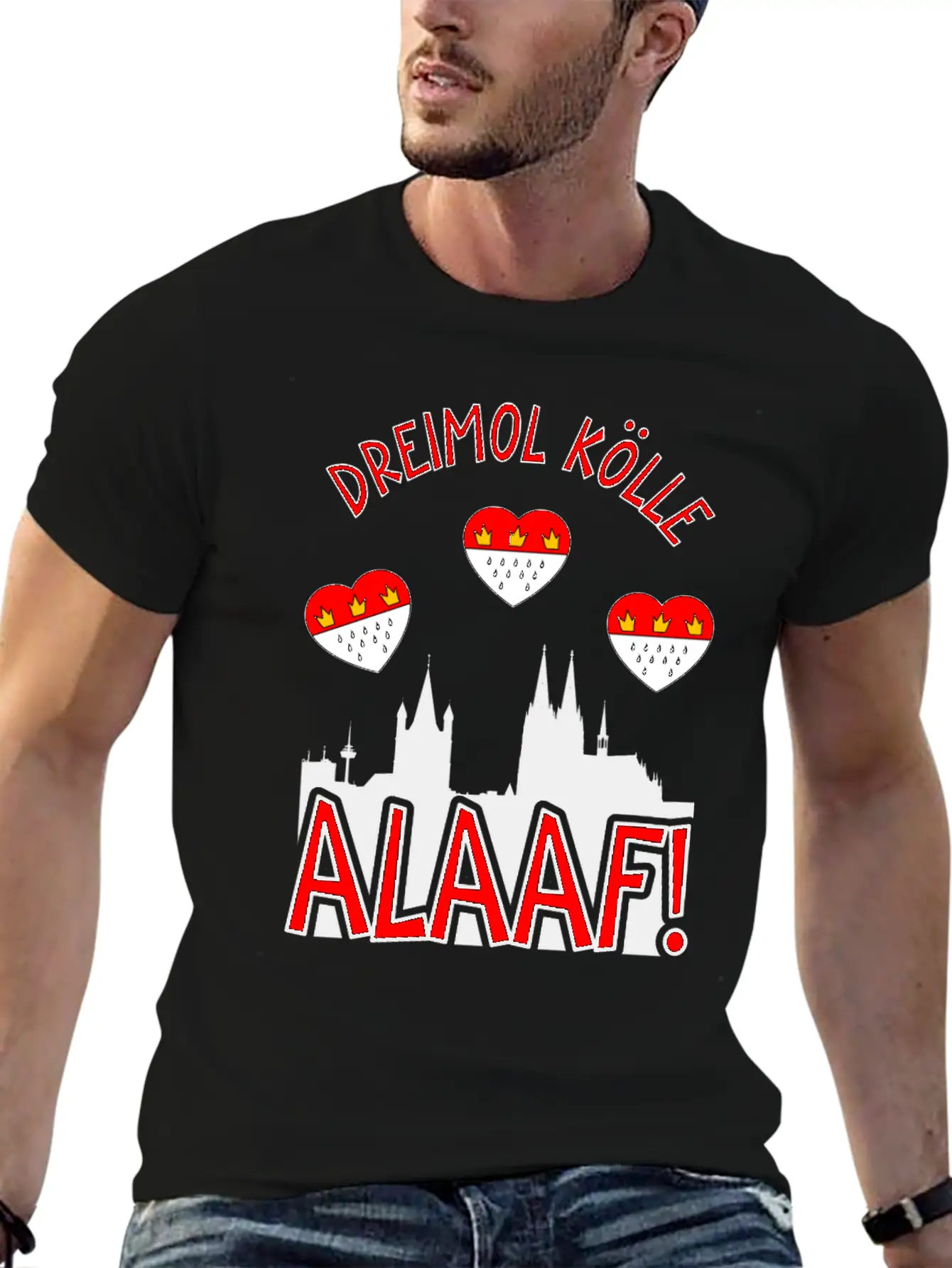 Carnival Costume Dreimol Kölle Alaaf Herz Cologne Timeless Short Sleeve Tee – Comfy And Minimalist Design