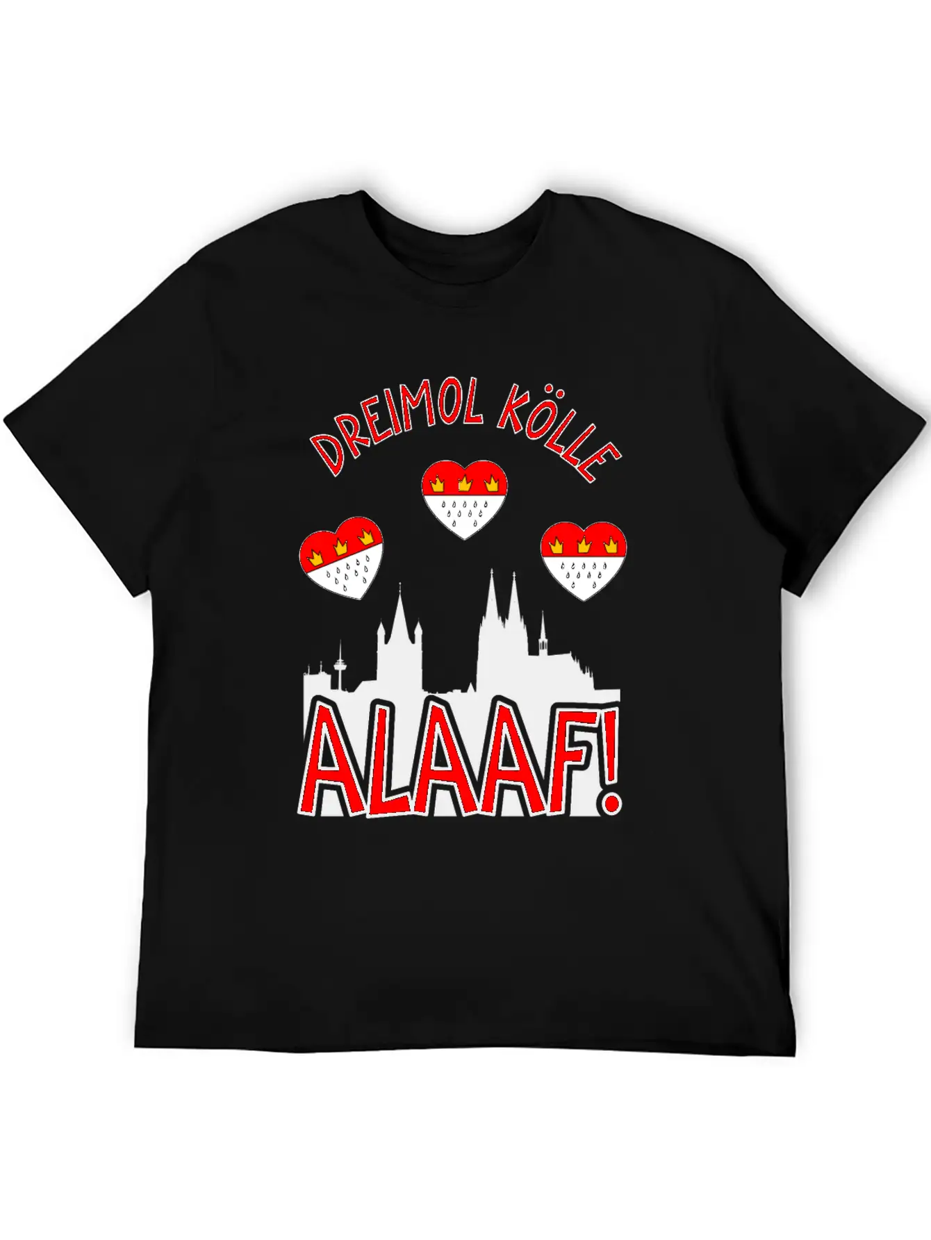 Carnival Costume Dreimol Kölle Alaaf Herz Cologne Timeless Short Sleeve Tee – Comfy And Minimalist Design
