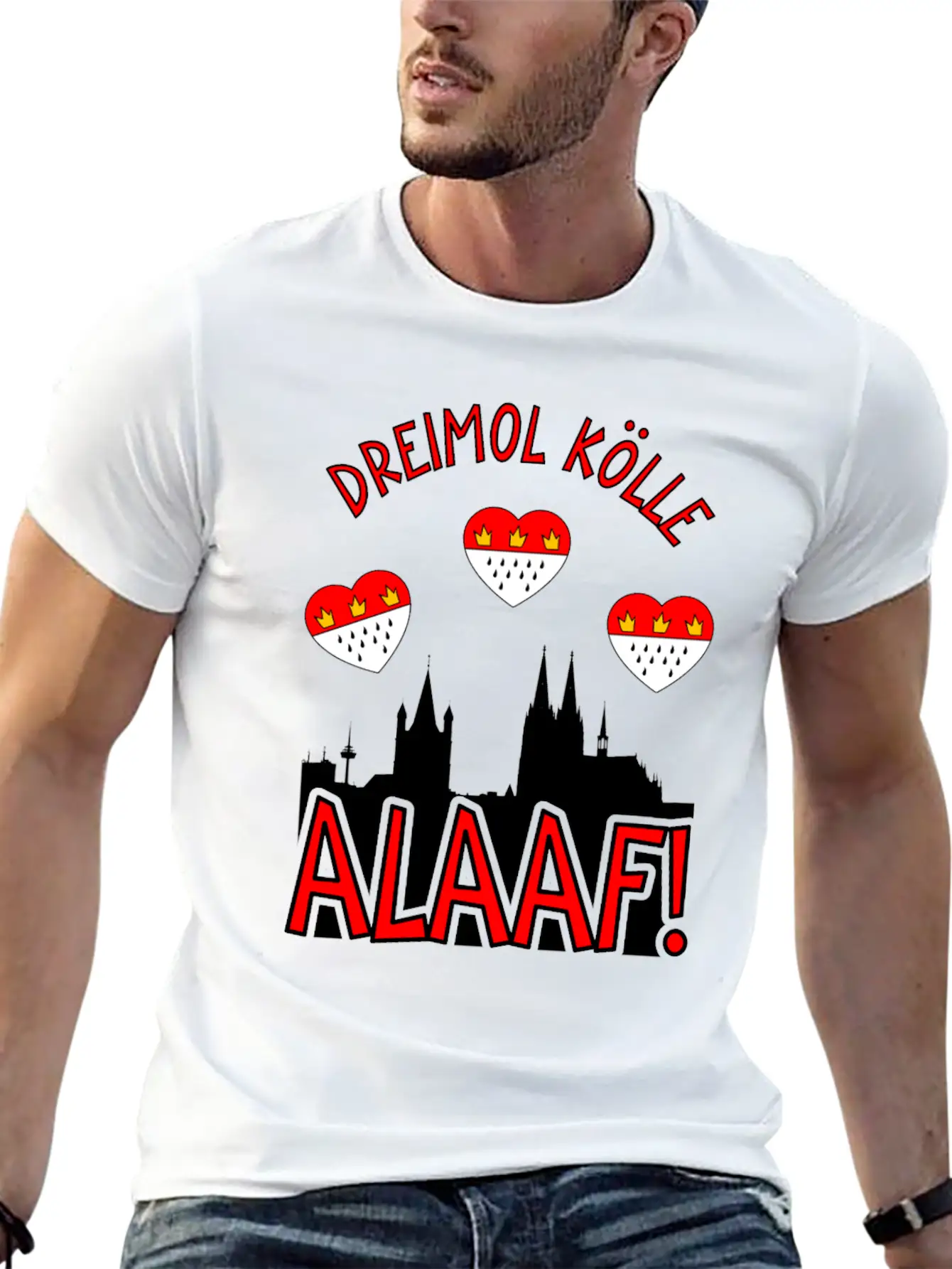 Carnival Costume Dreimol Kölle Alaaf Herz Cologne Timeless Short Sleeve Tee – Comfy And Minimalist Design