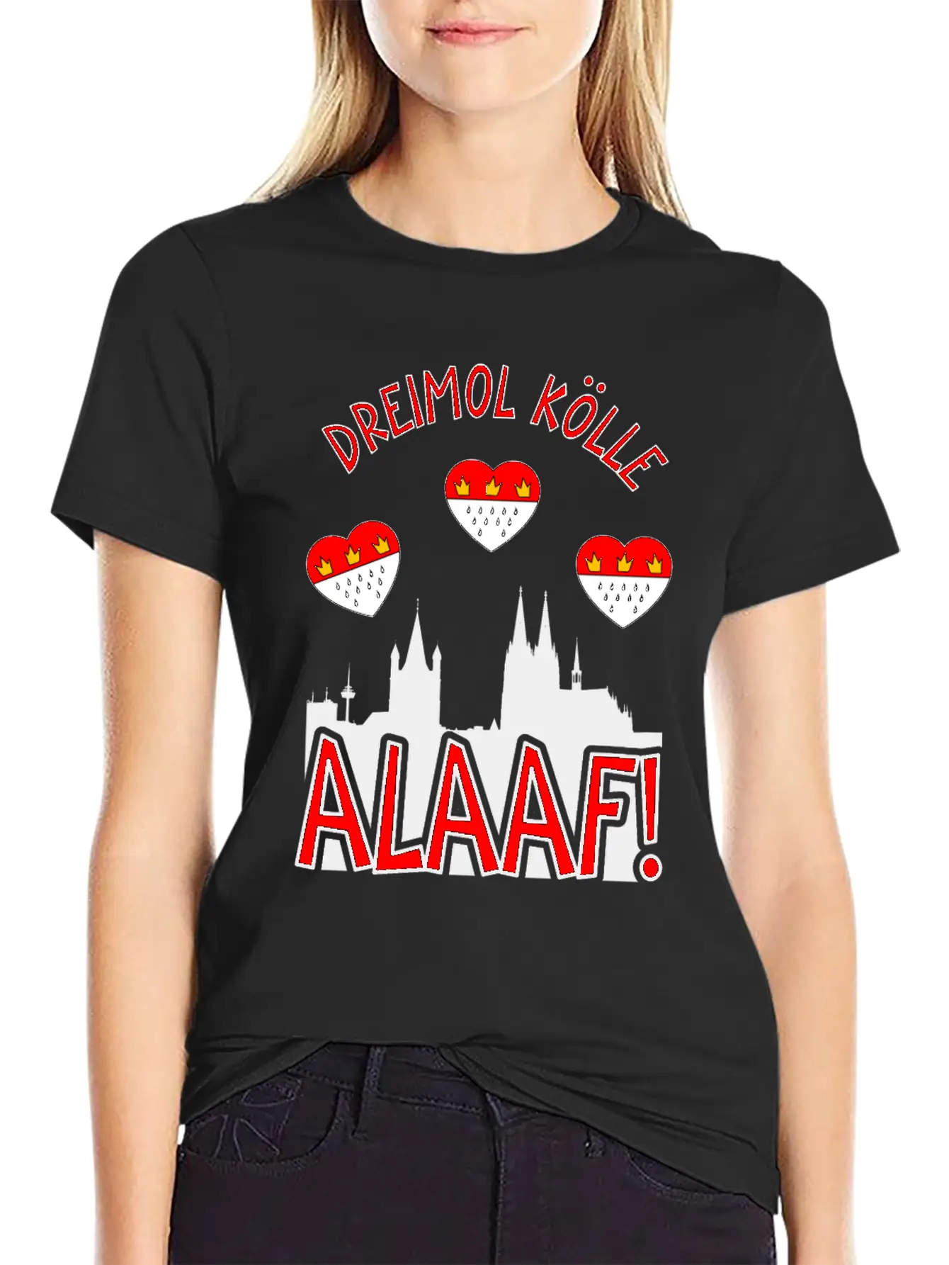 Carnival Costume Dreimol Kölle Alaaf Herz Cologne Timeless Short Sleeve Tee – Comfy And Minimalist Design