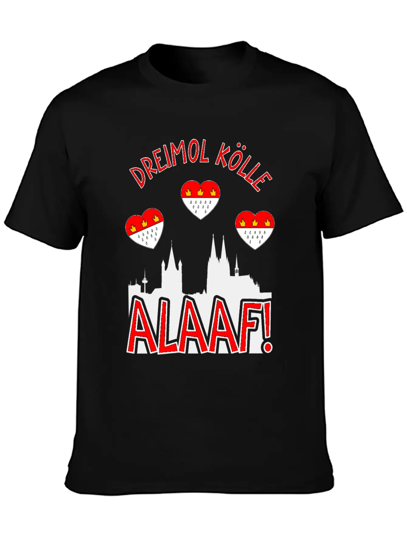 Carnival Costume Dreimol Kölle Alaaf Herz Cologne Timeless Short Sleeve Tee – Comfy And Minimalist Design