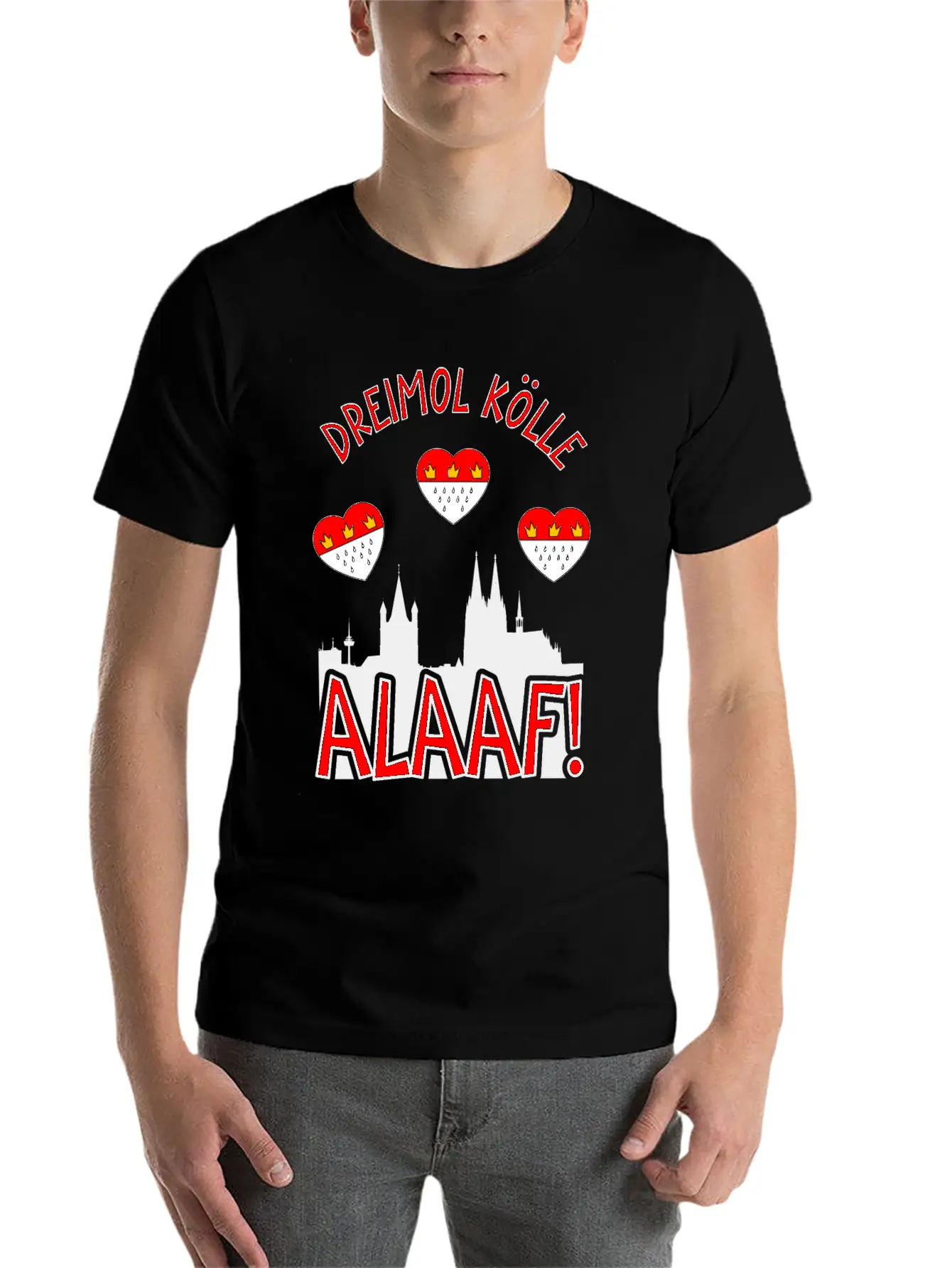 Carnival Costume Dreimol Kölle Alaaf Herz Cologne Timeless Short Sleeve Tee – Comfy And Minimalist Design