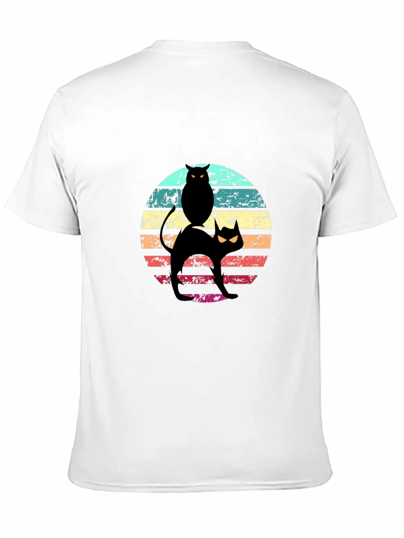 Cat And Owl Unisex Casual T-Shirt – Clean Design For Daily Comfort