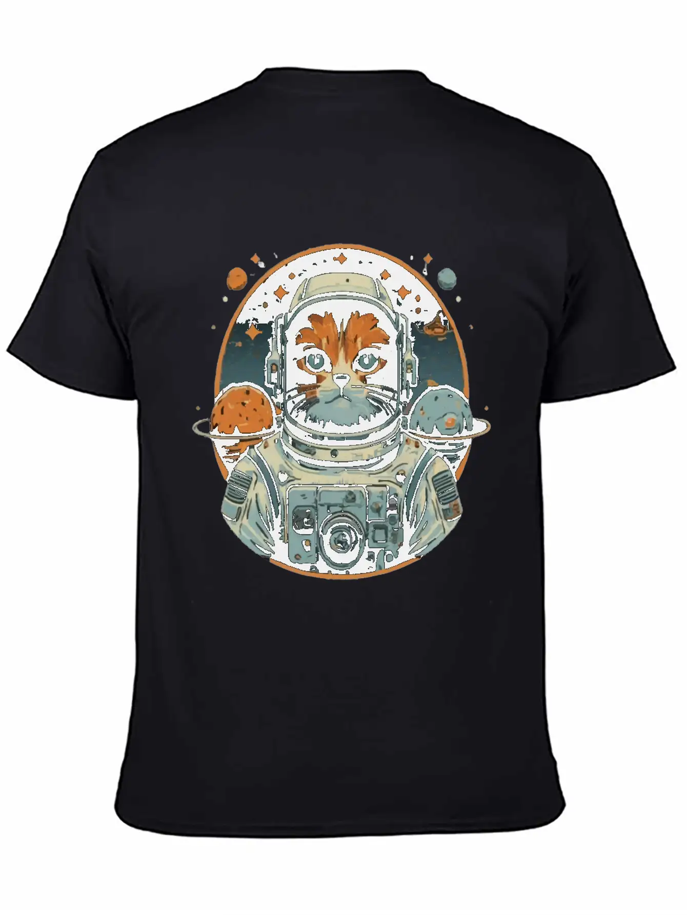 Cat Astronaut On Asteroids Unisex Casual T-Shirt – Clean Design For Daily Comfort
