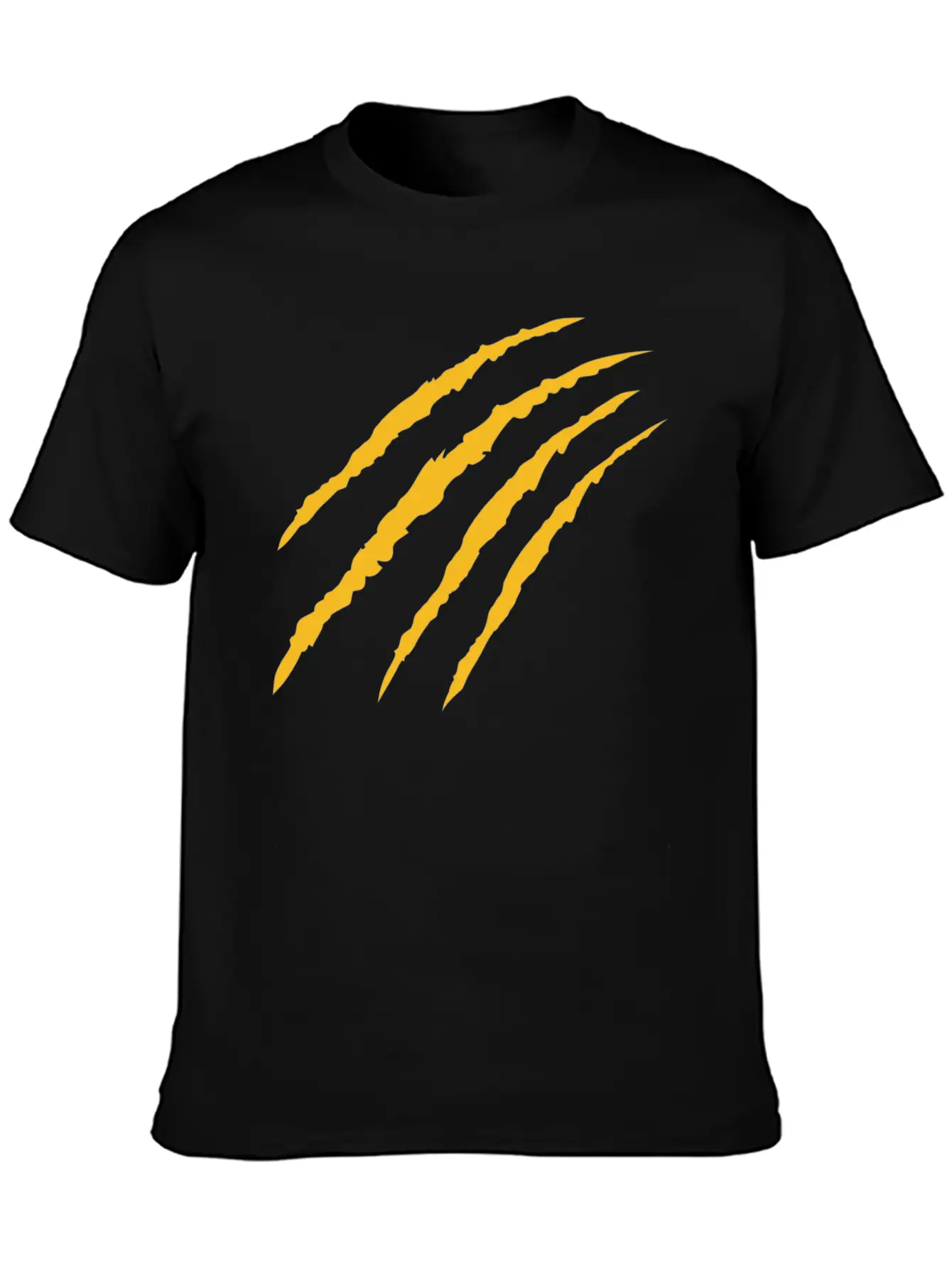 Cat Claw Marks (Bright Gold) Timeless Short Sleeve Tee – Comfy And Minimalist Design