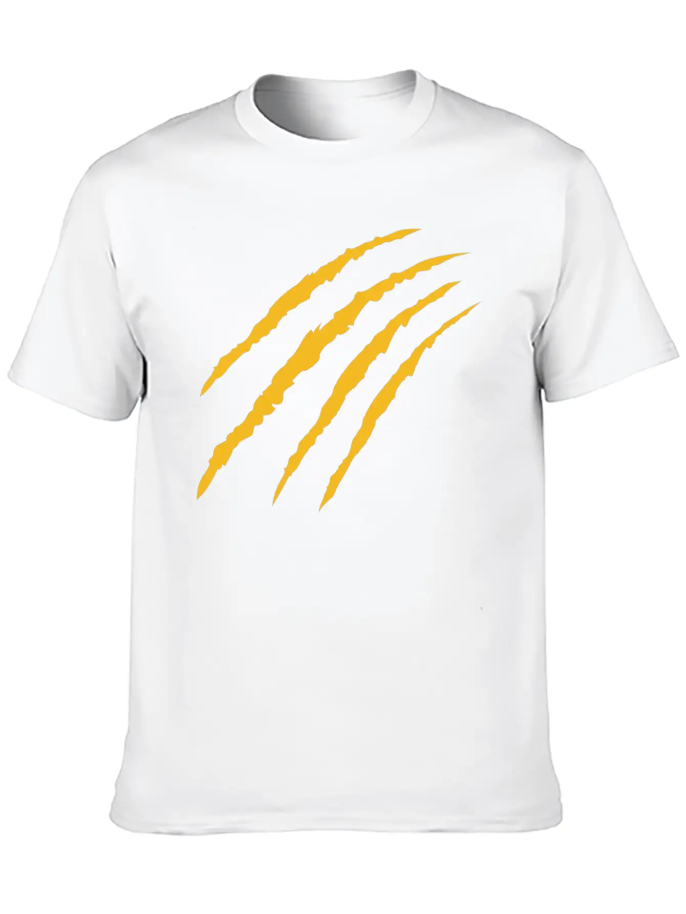 Cat Claw Marks (Bright Gold) Timeless Short Sleeve Tee – Comfy And Minimalist Design