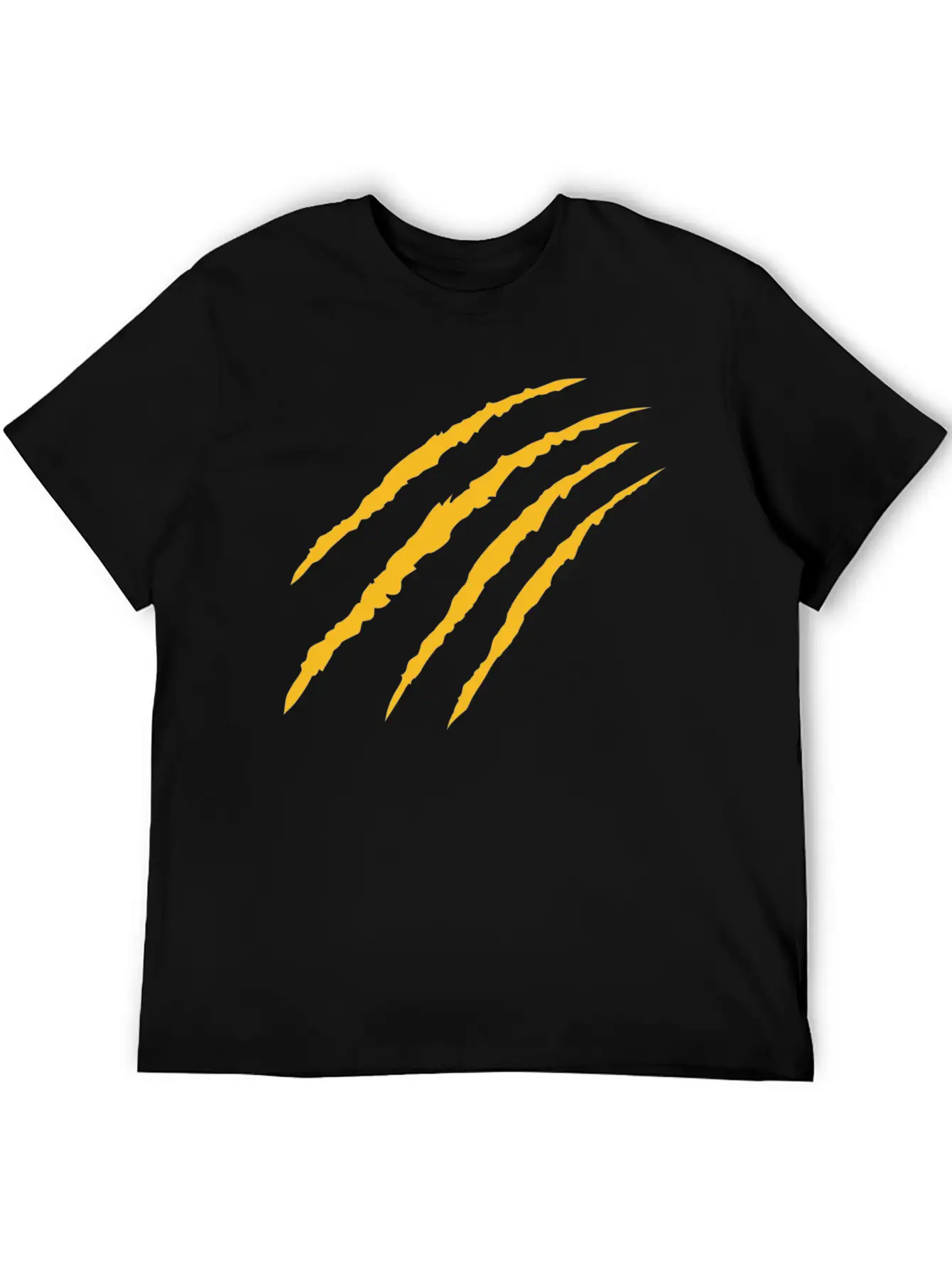 Cat Claw Marks (Bright Gold) Timeless Short Sleeve Tee – Comfy And Minimalist Design