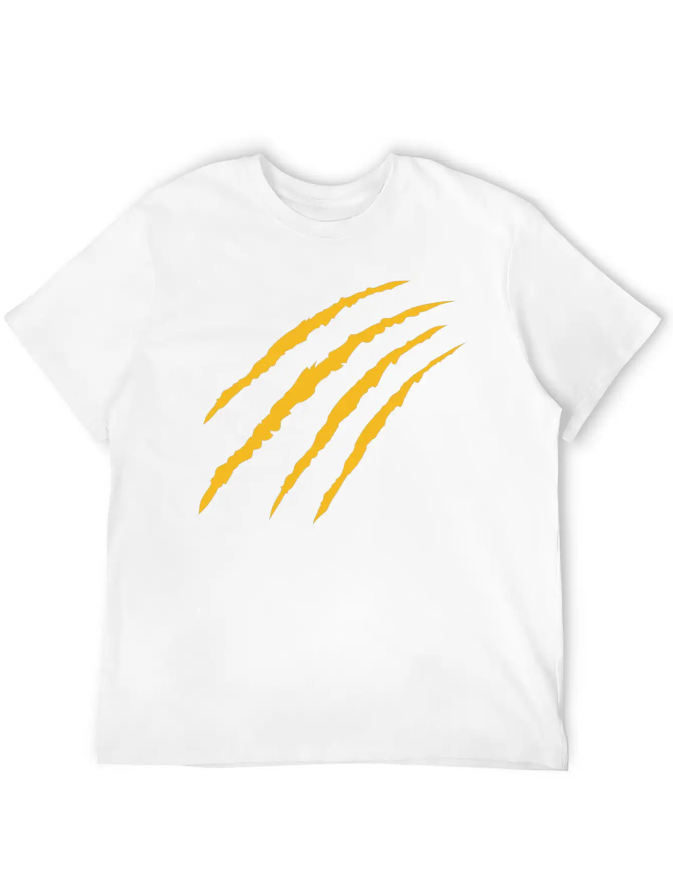 Cat Claw Marks (Bright Gold) Timeless Short Sleeve Tee – Comfy And Minimalist Design
