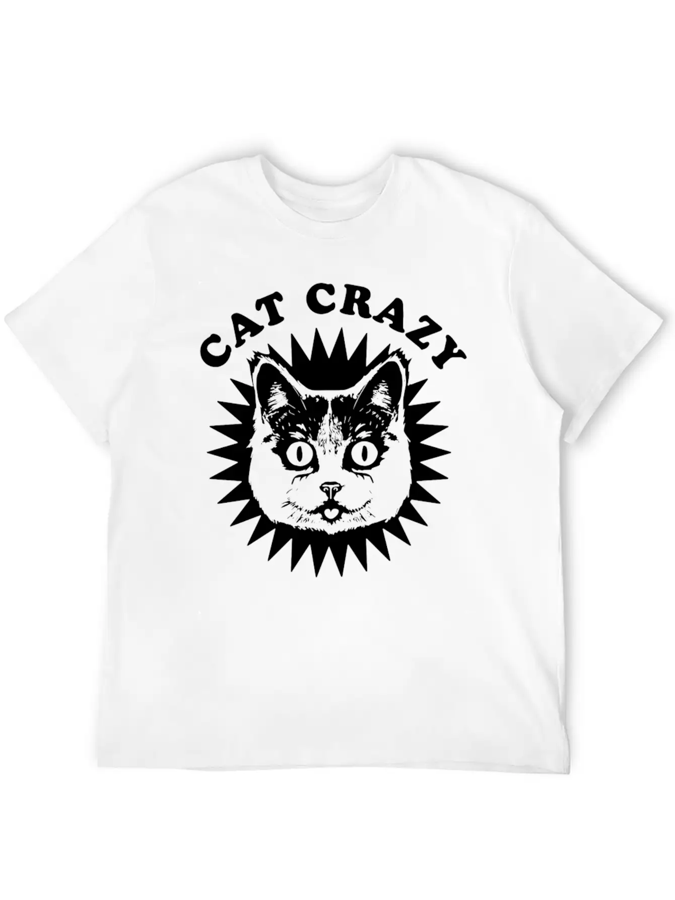 Cat Crazy Unisex Casual T-Shirt – Clean Design For Daily Comfort