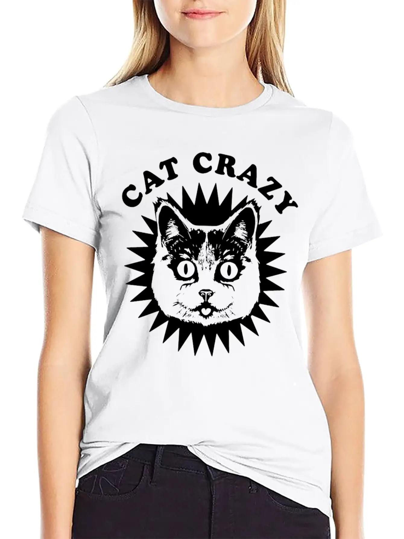 Cat Crazy Unisex Casual T-Shirt – Clean Design For Daily Comfort