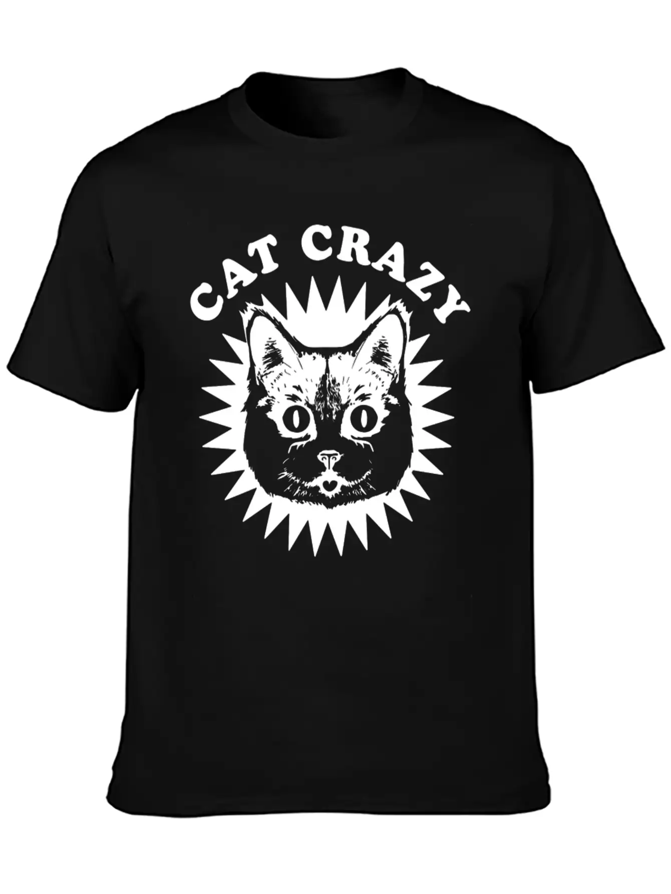 Cat Crazy Unisex Casual T-Shirt – Clean Design For Daily Comfort