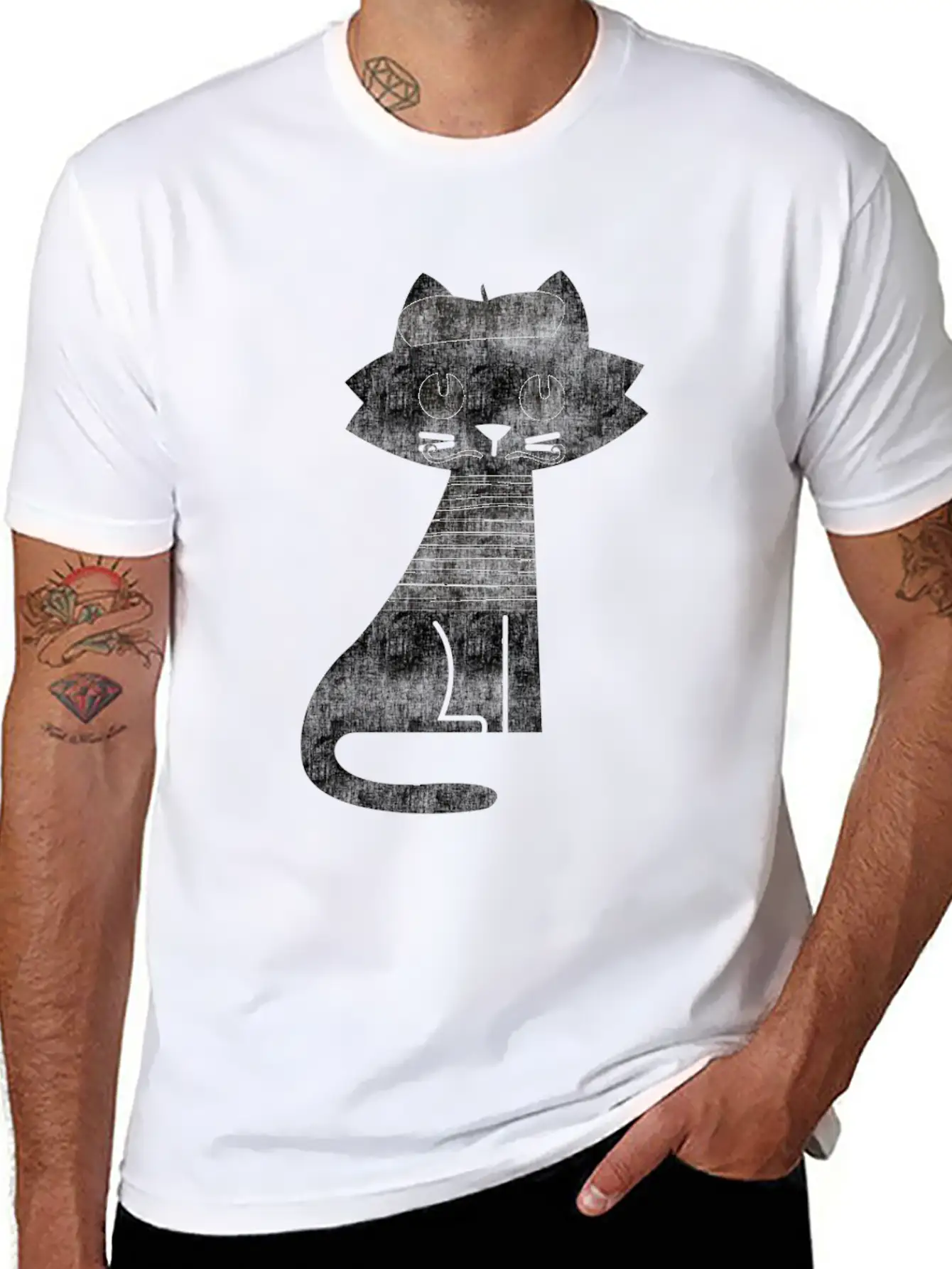 Cat From Paris Timeless Short Sleeve Tee – Comfy And Minimalist Design