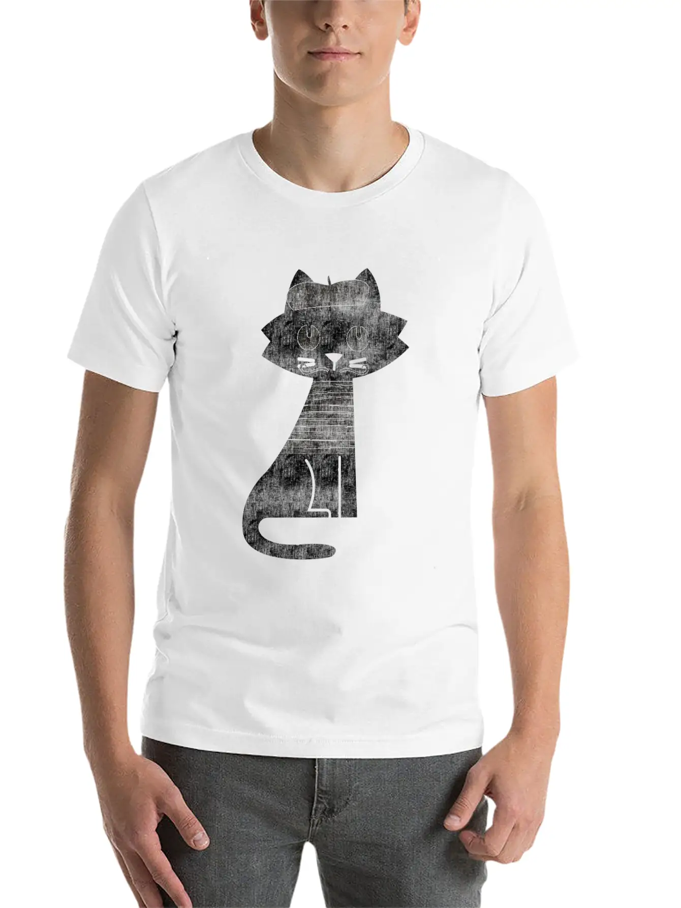 Cat From Paris Timeless Short Sleeve Tee – Comfy And Minimalist Design