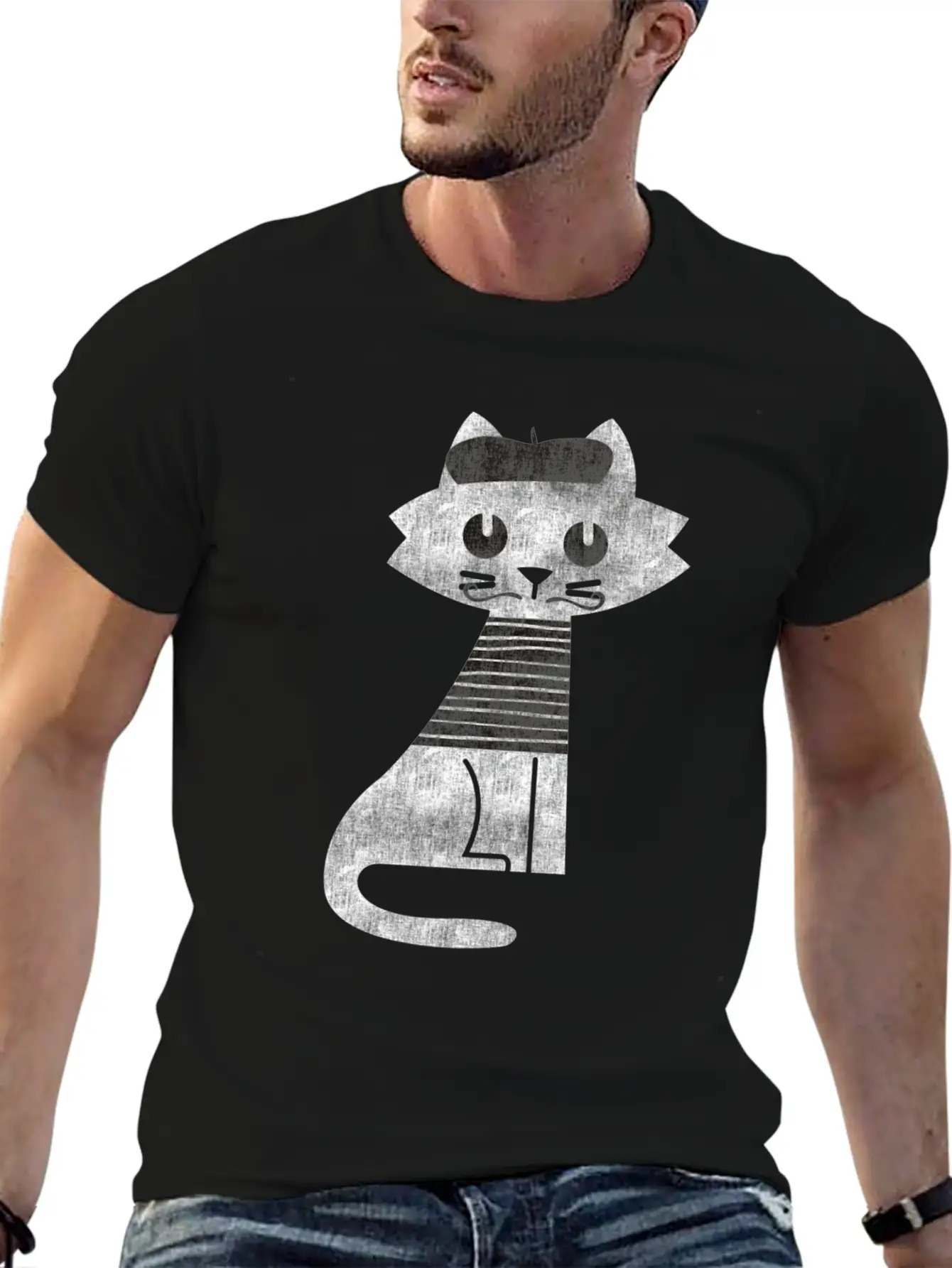 Cat From Paris Timeless Short Sleeve Tee – Comfy And Minimalist Design
