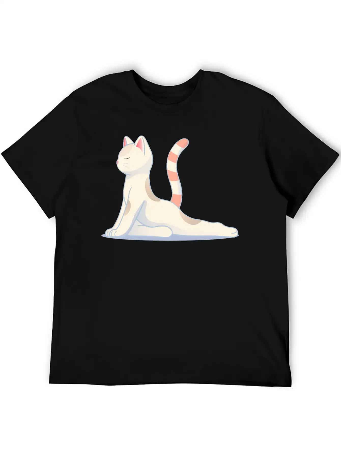 Cat In Meditative Yoga Pose Essential Unisex Summer Tee – Soft Cotton Casual Fit