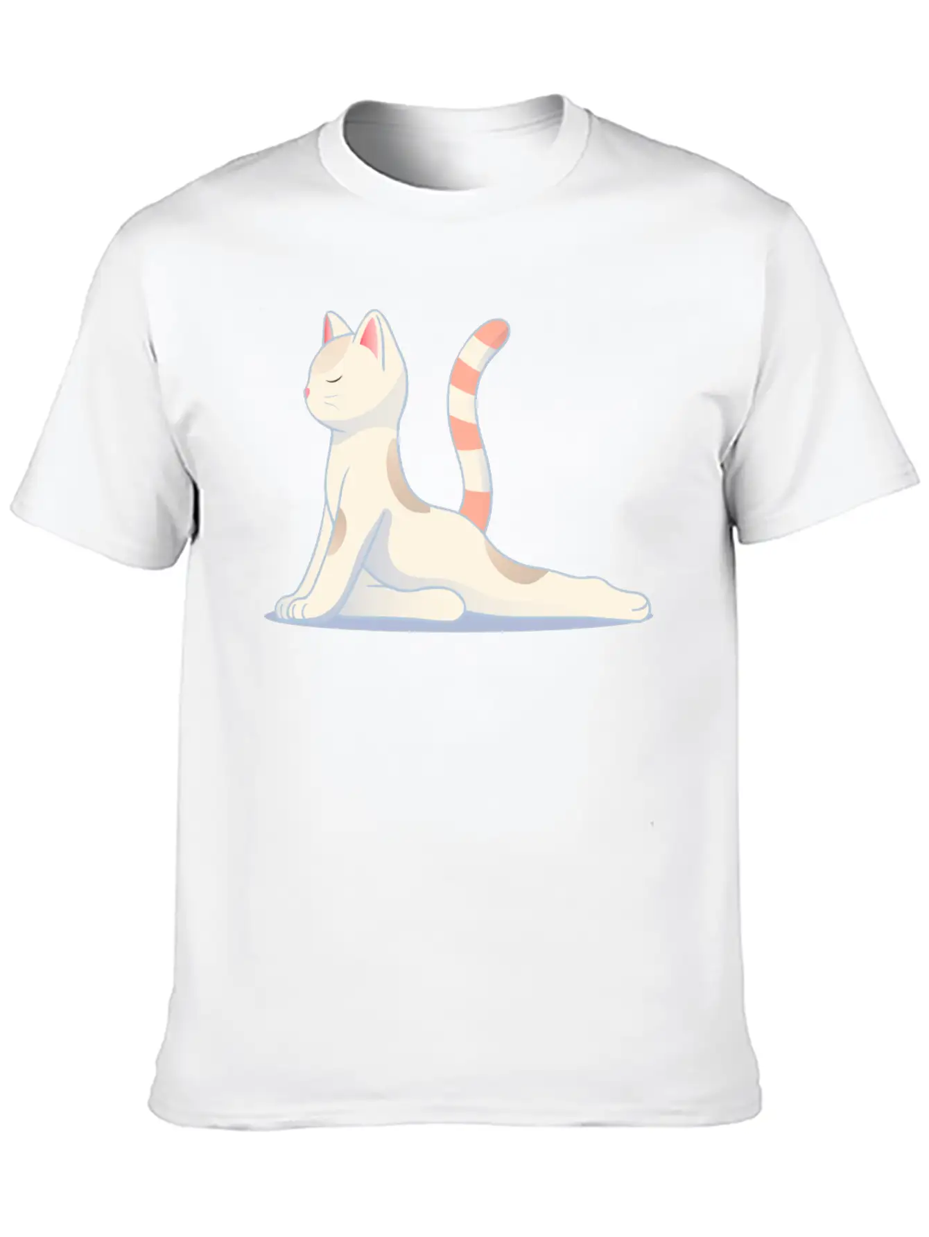 Cat In Meditative Yoga Pose Essential Unisex Summer Tee – Soft Cotton Casual Fit