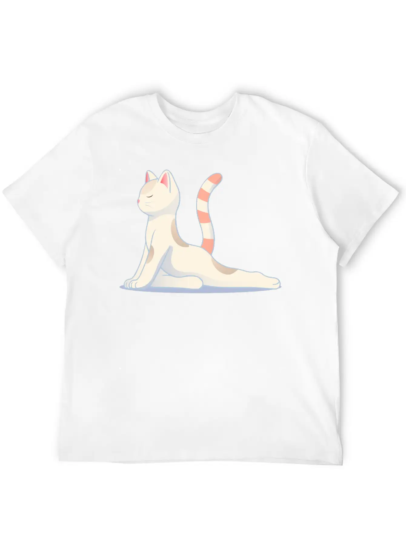 Cat In Meditative Yoga Pose Essential Unisex Summer Tee – Soft Cotton Casual Fit