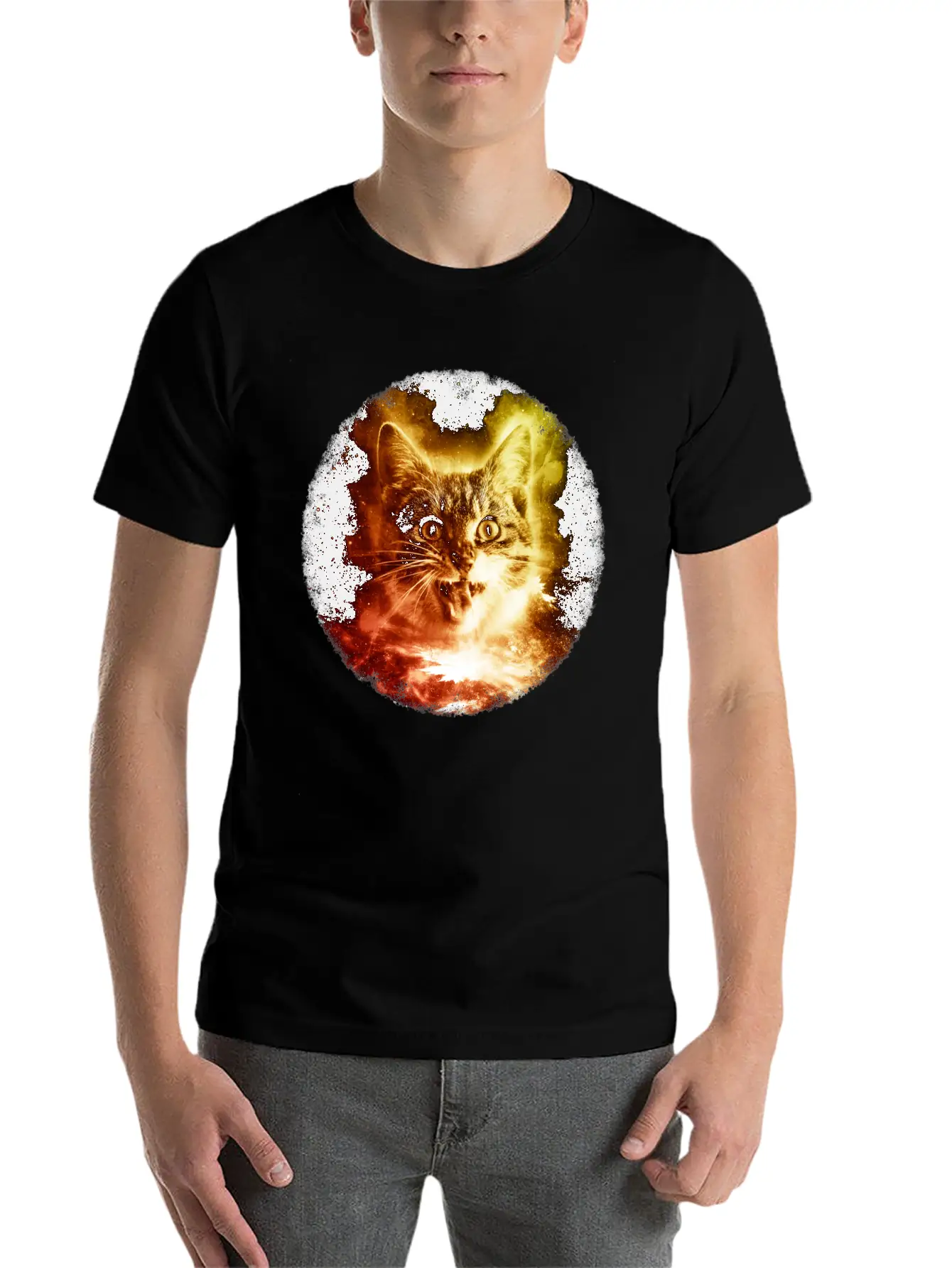 Cat In Space Shirt Cosmic Galaxy Sci Fi Retro Kitten T Shirt Comfortable Minimalist Graphic Tee – Summer Style Essential