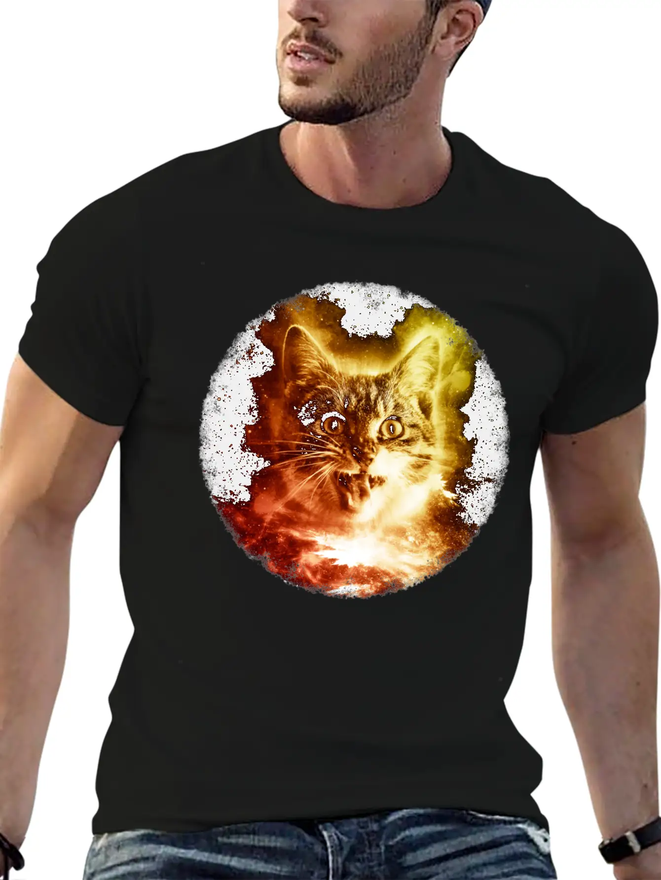 Cat In Space Shirt Cosmic Galaxy Sci Fi Retro Kitten T Shirt Comfortable Minimalist Graphic Tee – Summer Style Essential