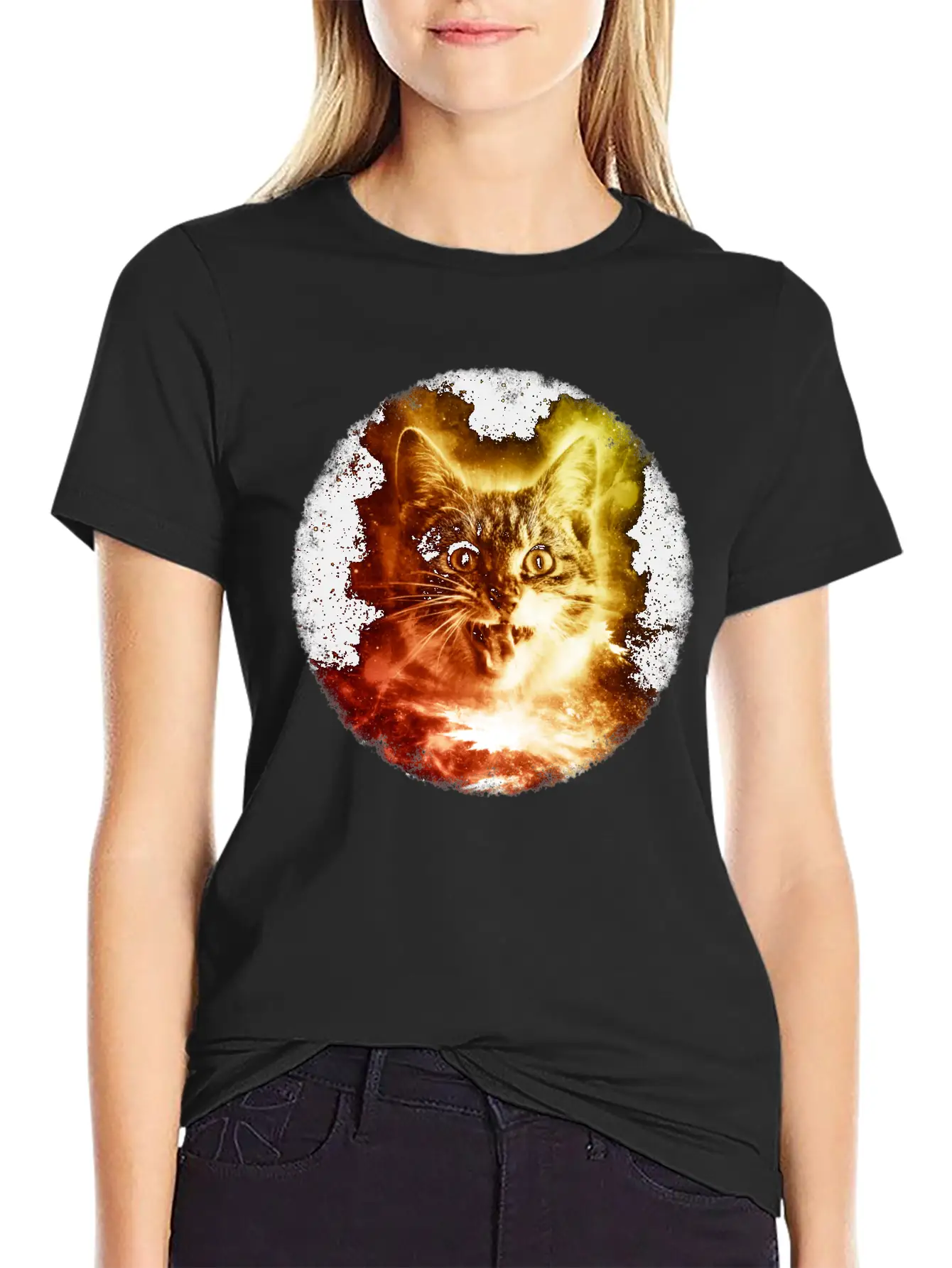 Cat In Space Shirt Cosmic Galaxy Sci Fi Retro Kitten T Shirt Comfortable Minimalist Graphic Tee – Summer Style Essential