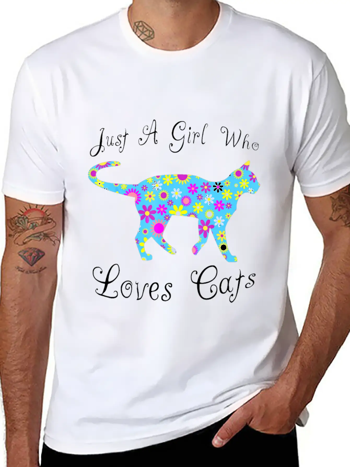 Cat Inspired Sayings For Girls Cute Cat Themed Gif Timeless Short Sleeve Tee – Comfy And Minimalist Design
