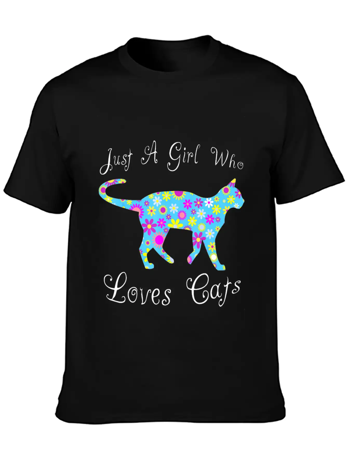 Cat Inspired Sayings For Girls Cute Cat Themed Gif Timeless Short Sleeve Tee – Comfy And Minimalist Design