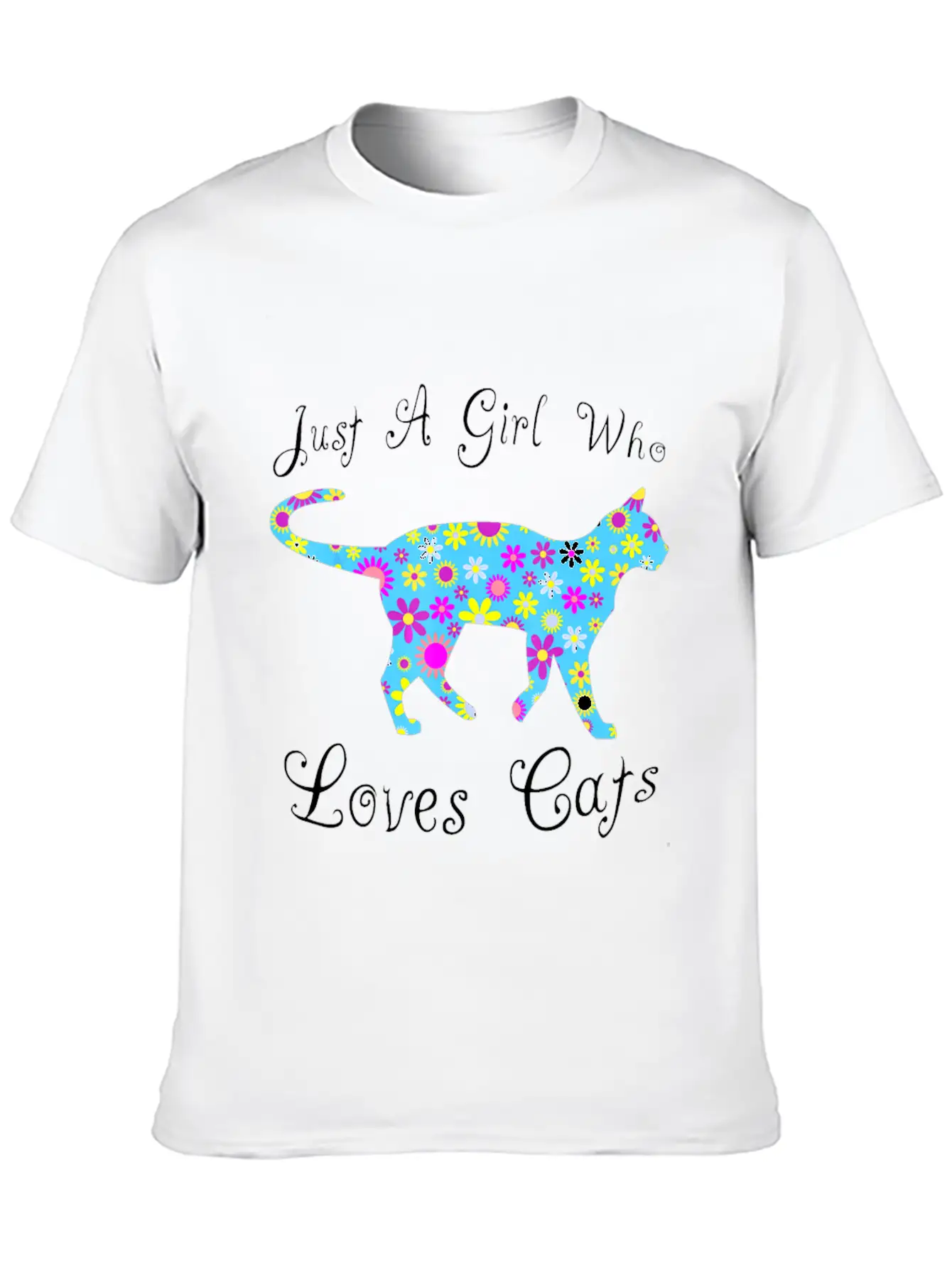 Cat Inspired Sayings For Girls Cute Cat Themed Gif Timeless Short Sleeve Tee – Comfy And Minimalist Design