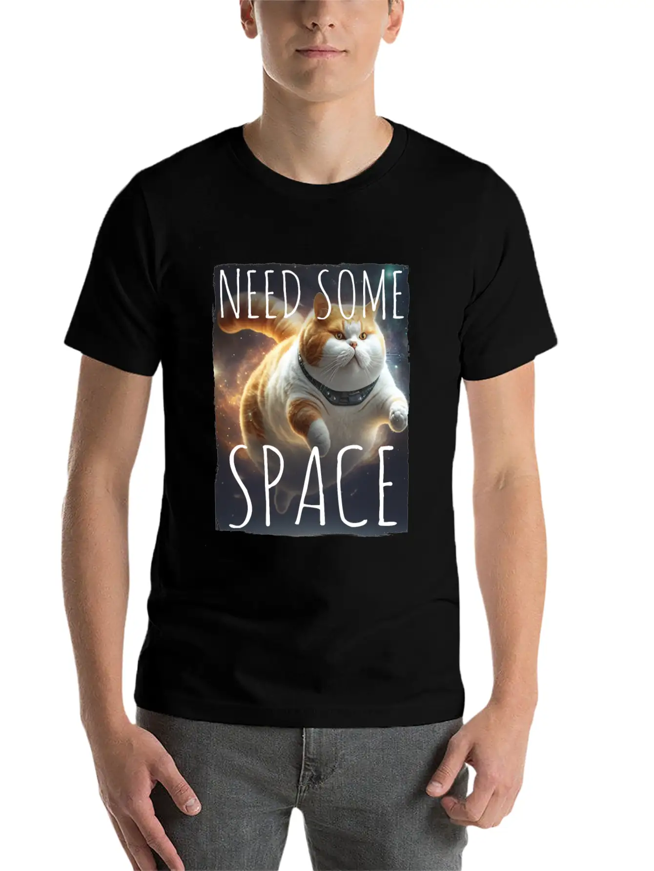 Cat Kitten Space Outer Space Atmosphere Universe Basic Graphic T-Shirt – Daily Comfort In Soft Cotton