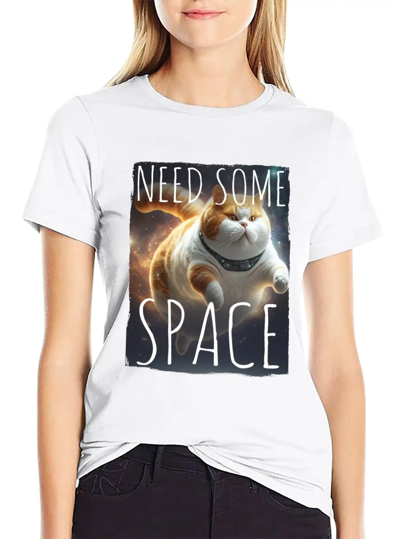 Cat Kitten Space Outer Space Atmosphere Universe Basic Graphic T-Shirt – Daily Comfort In Soft Cotton