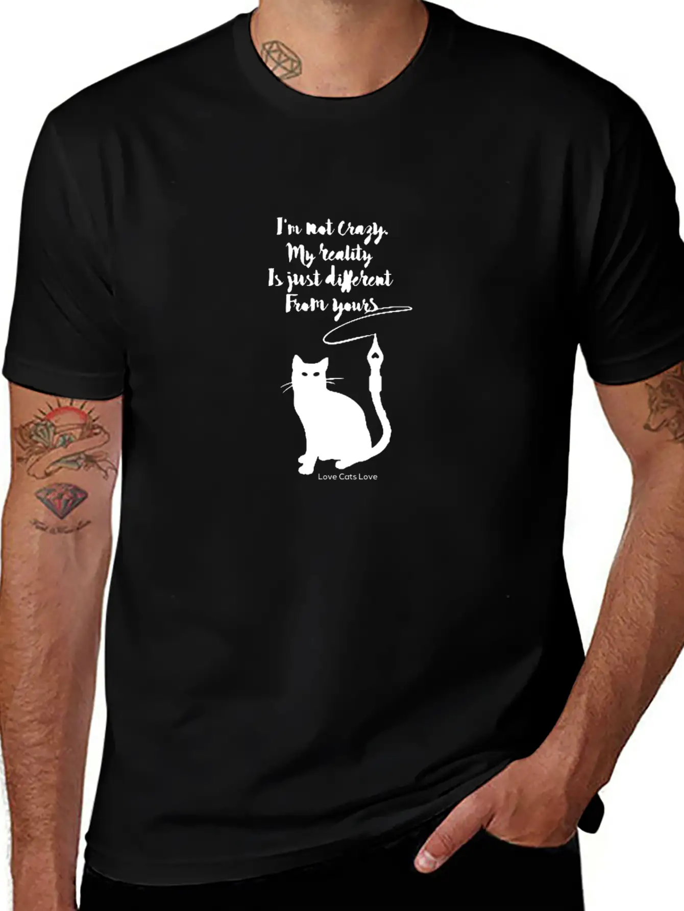 CAT LOVER OWNER FUNNY BIRTHDAY PRESENT SURPRISE Timeless Short Sleeve Tee – Comfy And Minimalist Design
