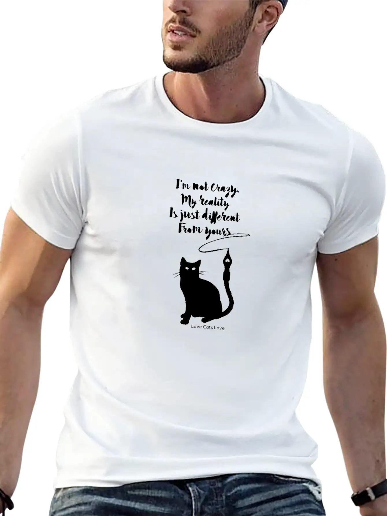 CAT LOVER OWNER FUNNY BIRTHDAY PRESENT SURPRISE Timeless Short Sleeve Tee – Comfy And Minimalist Design