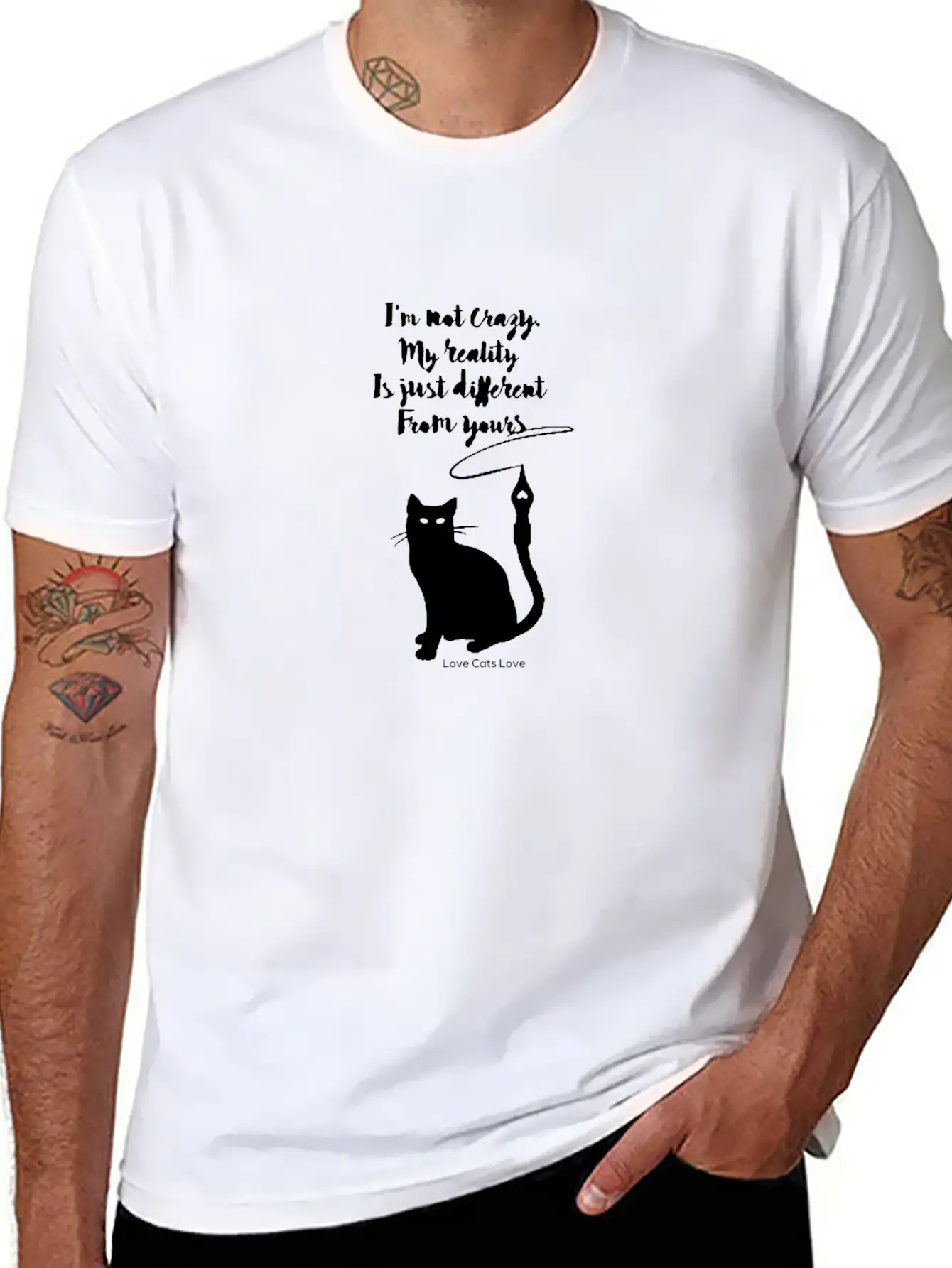 CAT LOVER OWNER FUNNY BIRTHDAY PRESENT SURPRISE Timeless Short Sleeve Tee – Comfy And Minimalist Design