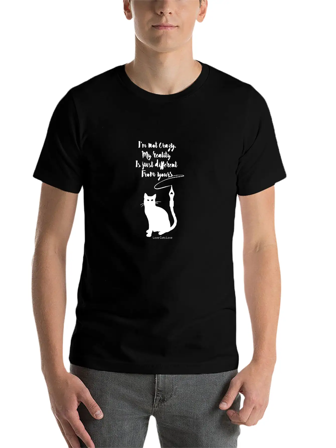 CAT LOVER OWNER FUNNY BIRTHDAY PRESENT SURPRISE Timeless Short Sleeve Tee – Comfy And Minimalist Design