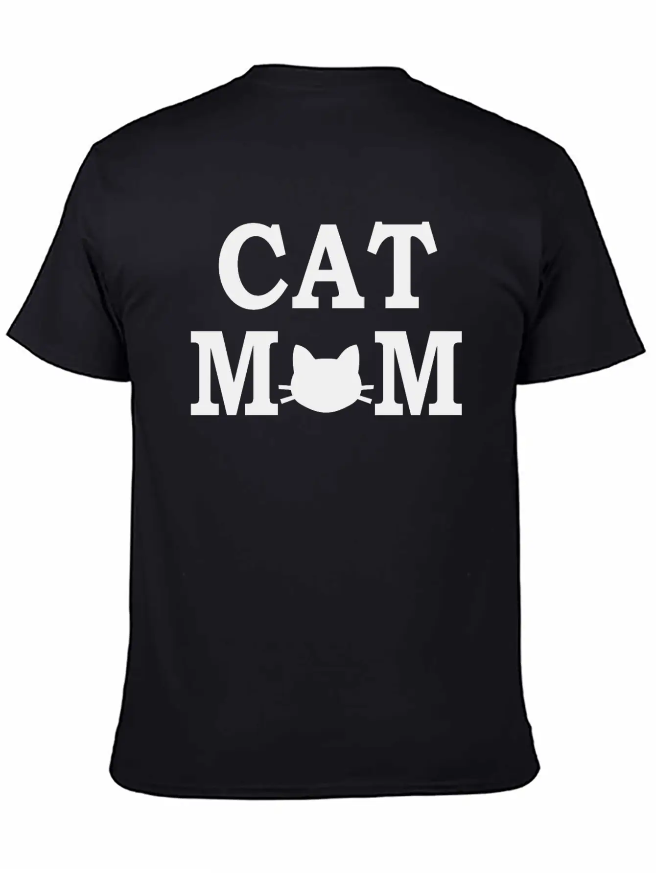 Cat Mom - Black Unisex Short Sleeve Soft Cotton T-Shirt – Casual Everyday Wear