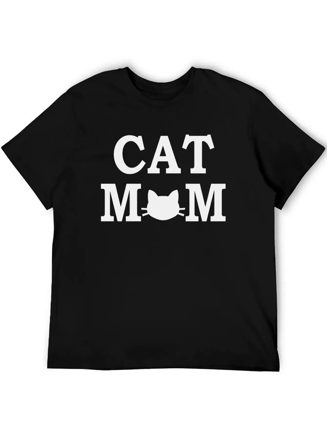 Cat Mom - Black Unisex Short Sleeve Soft Cotton T-Shirt – Casual Everyday Wear
