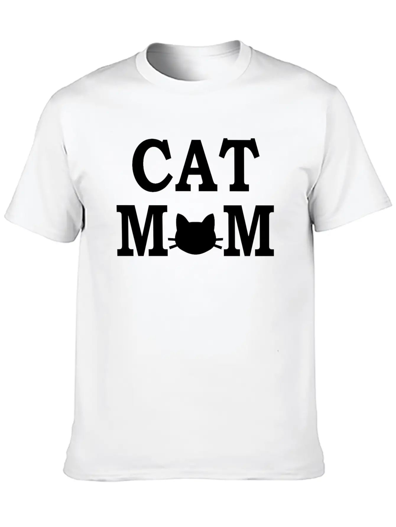 Cat Mom - Black Unisex Short Sleeve Soft Cotton T-Shirt – Casual Everyday Wear