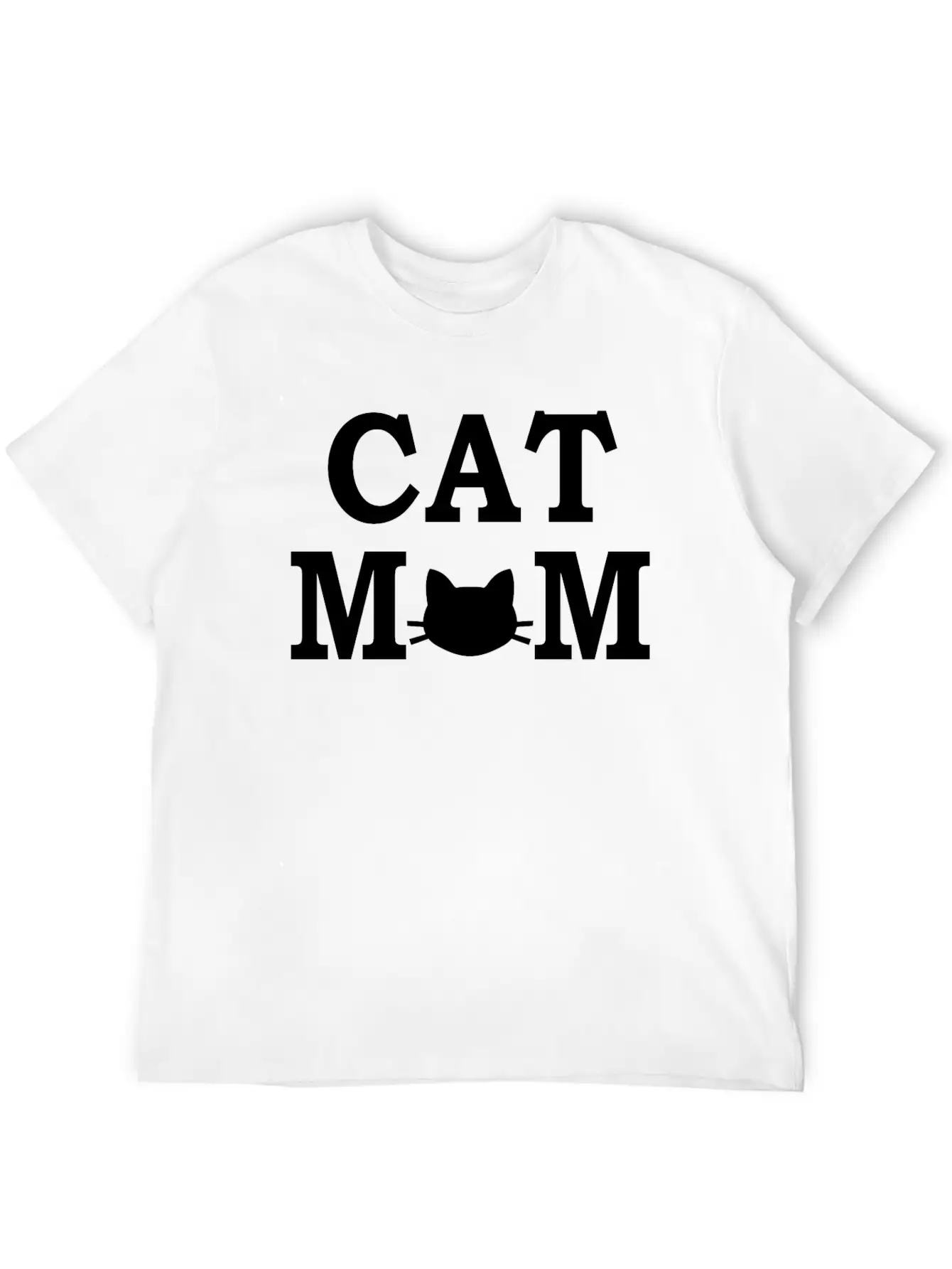 Cat Mom - Black Unisex Short Sleeve Soft Cotton T-Shirt – Casual Everyday Wear
