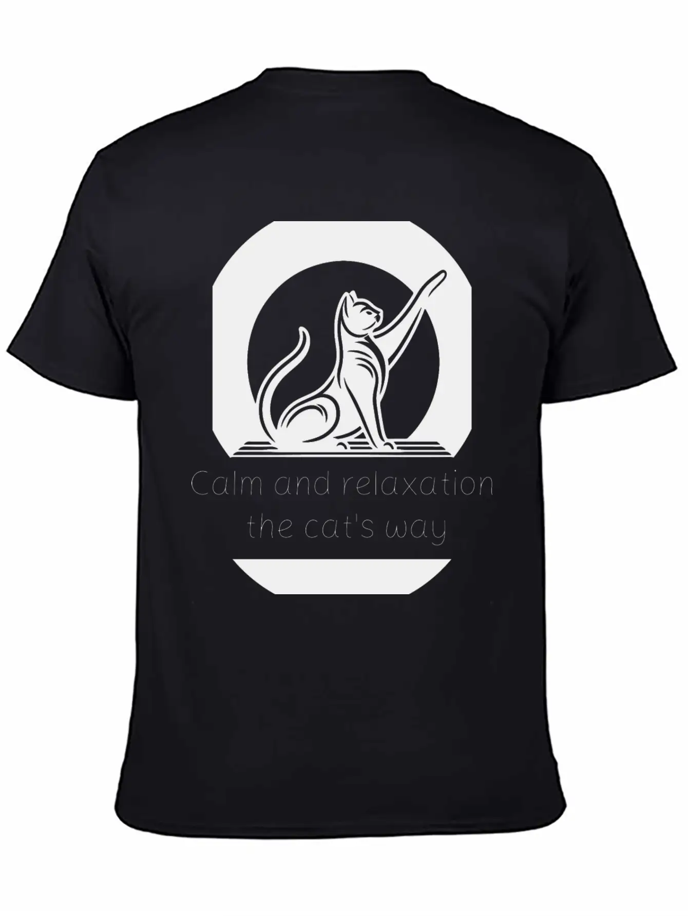 Cat Yoga - Calm And Relaxation The Cat's Way. Unisex Short Sleeve Soft Cotton T-Shirt – Casual Everyday Wear