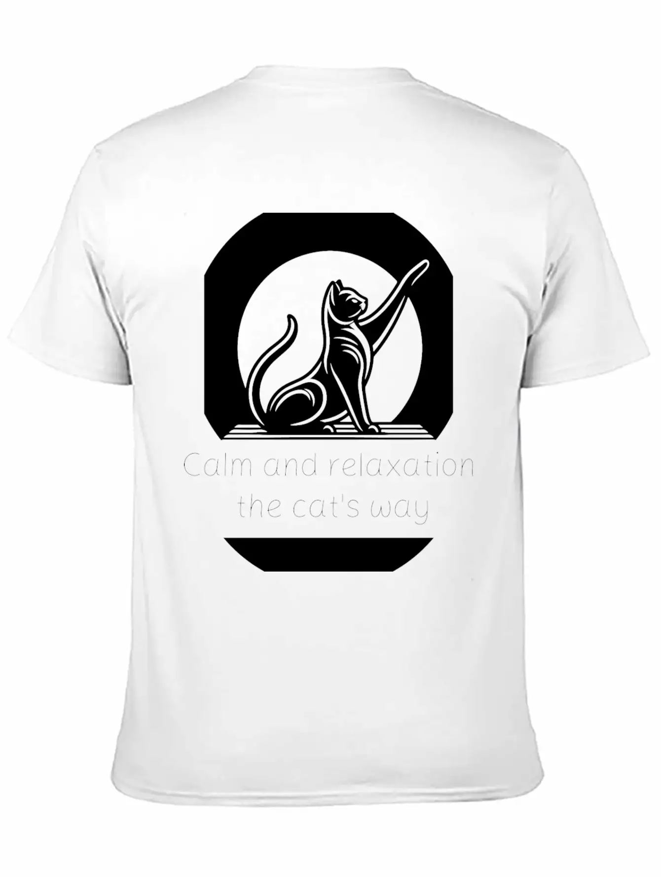 Cat Yoga - Calm And Relaxation The Cat's Way. Unisex Short Sleeve Soft Cotton T-Shirt – Casual Everyday Wear