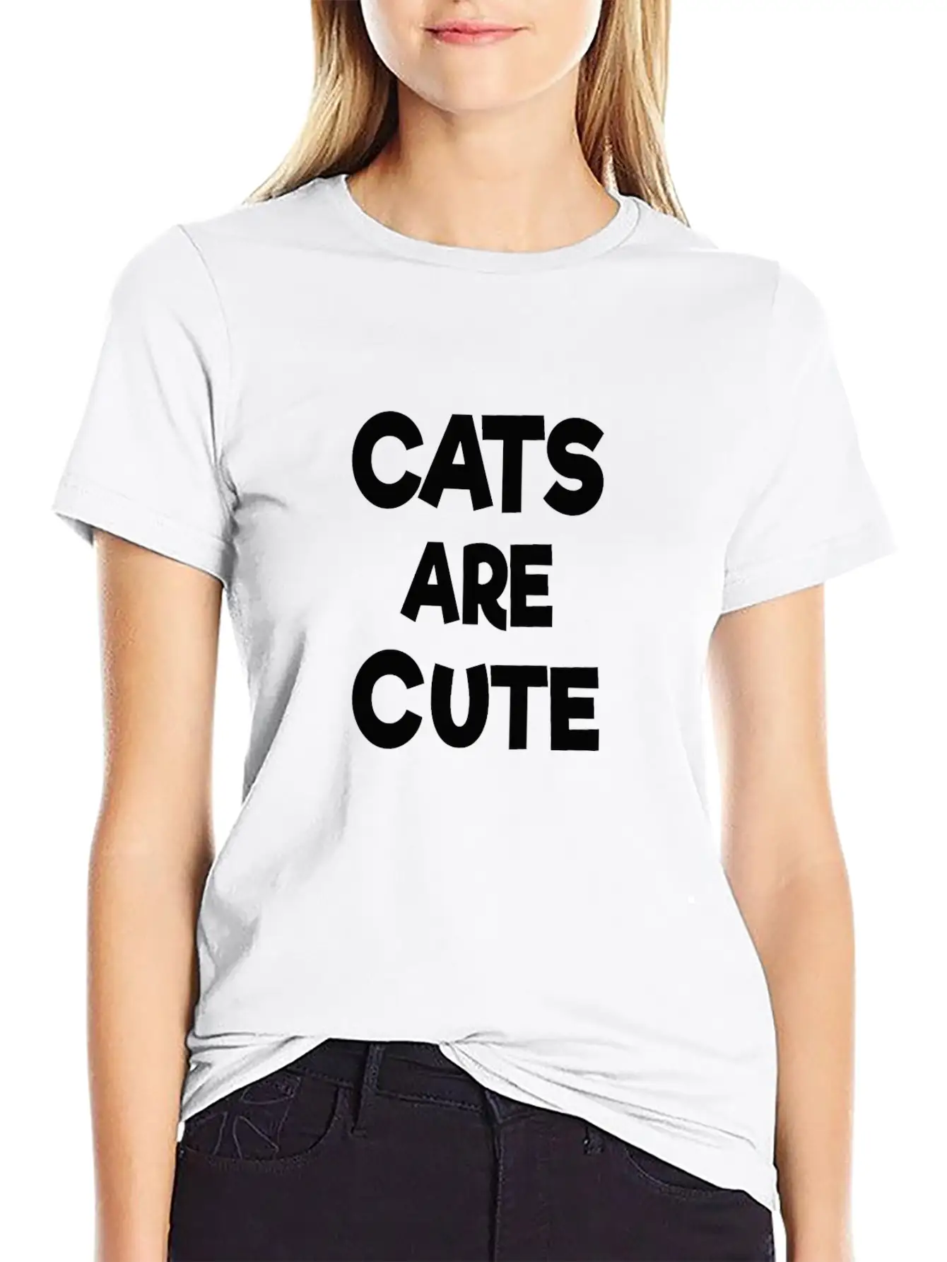 Cats Are Cute Timeless Short Sleeve Tee – Comfy And Minimalist Design