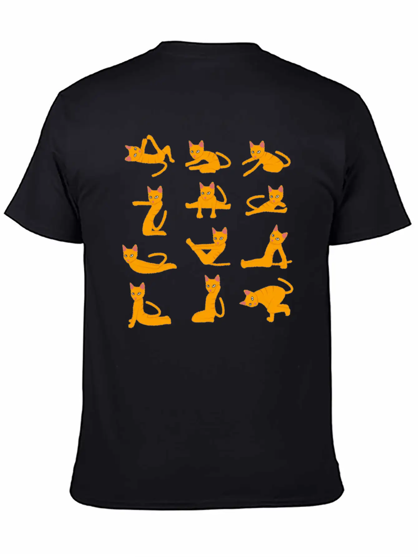 Cats Doing Yoga Mat Yoga Pillow Yoga Teacher Basic Graphic T-Shirt – Daily Comfort In Soft Cotton